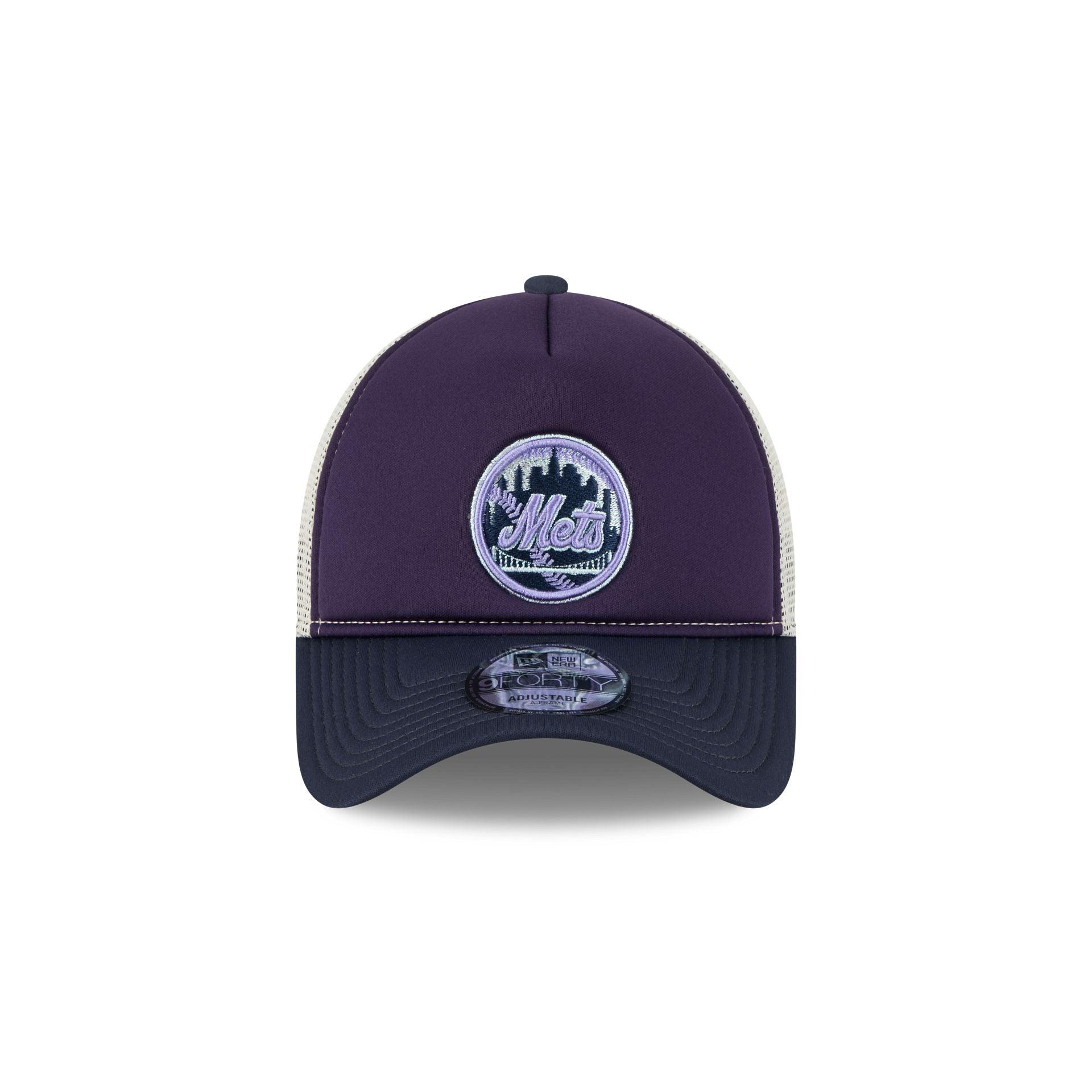 Pittsburgh Pirates Navy Purple 9FORTY A-Frame Trucker Hat Male Product Image