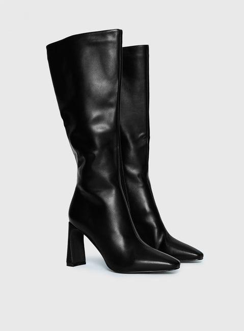 Sawyer Knee High Boots Black Product Image