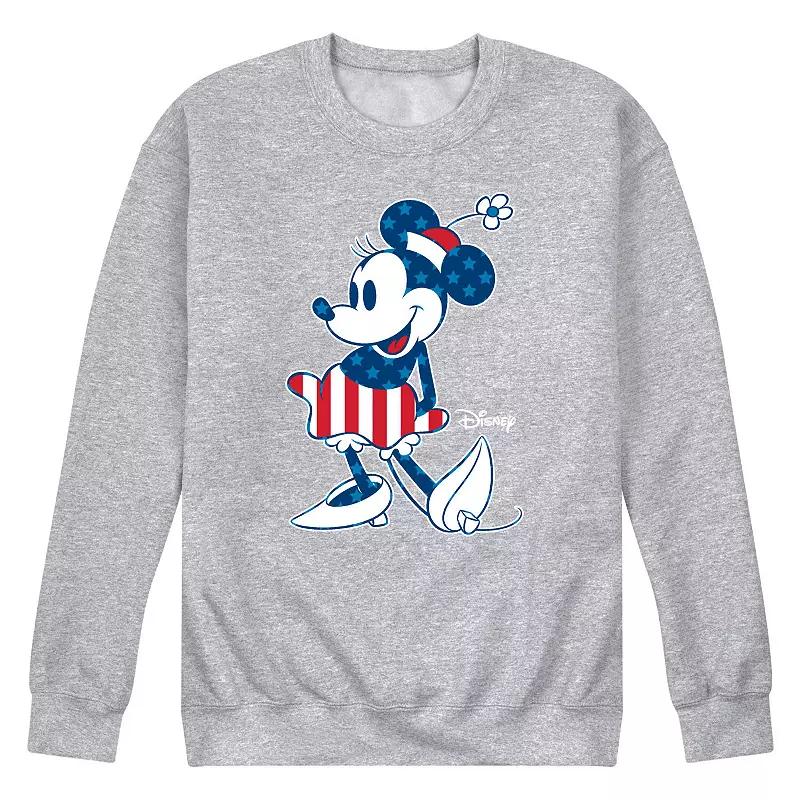 Disneys Minnie Mouse Mens Flag Fleece Sweatshirt Product Image