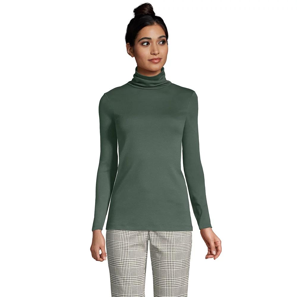 Women's Lands' End Supima Cotton Long Sleeve Turtleneck,  Product Image