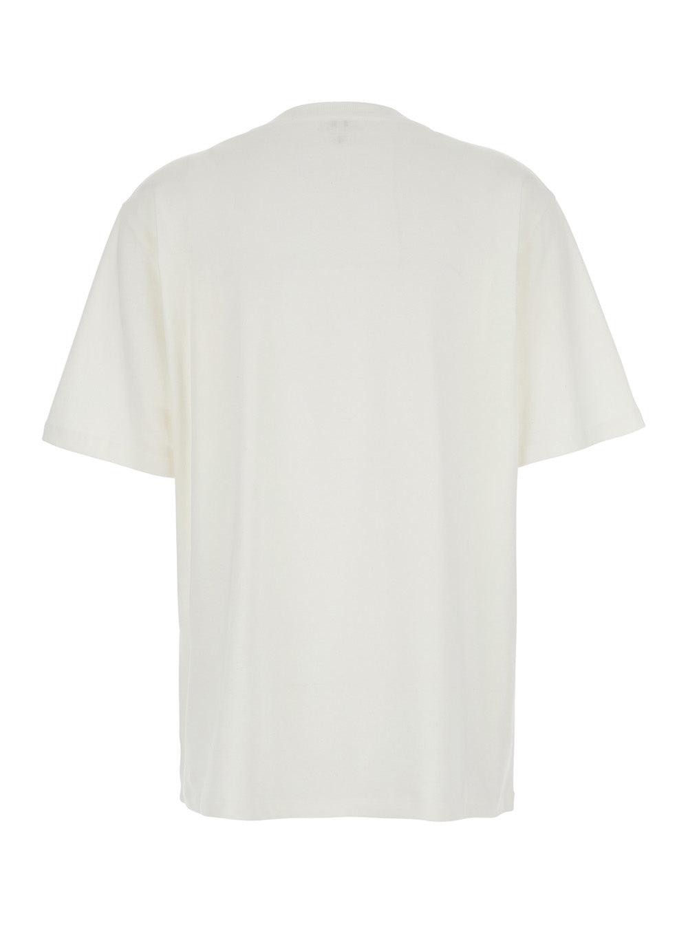 CHLOÉ White Crewneck T-shirt With Logo Print On The Front In Cotton Woman Product Image