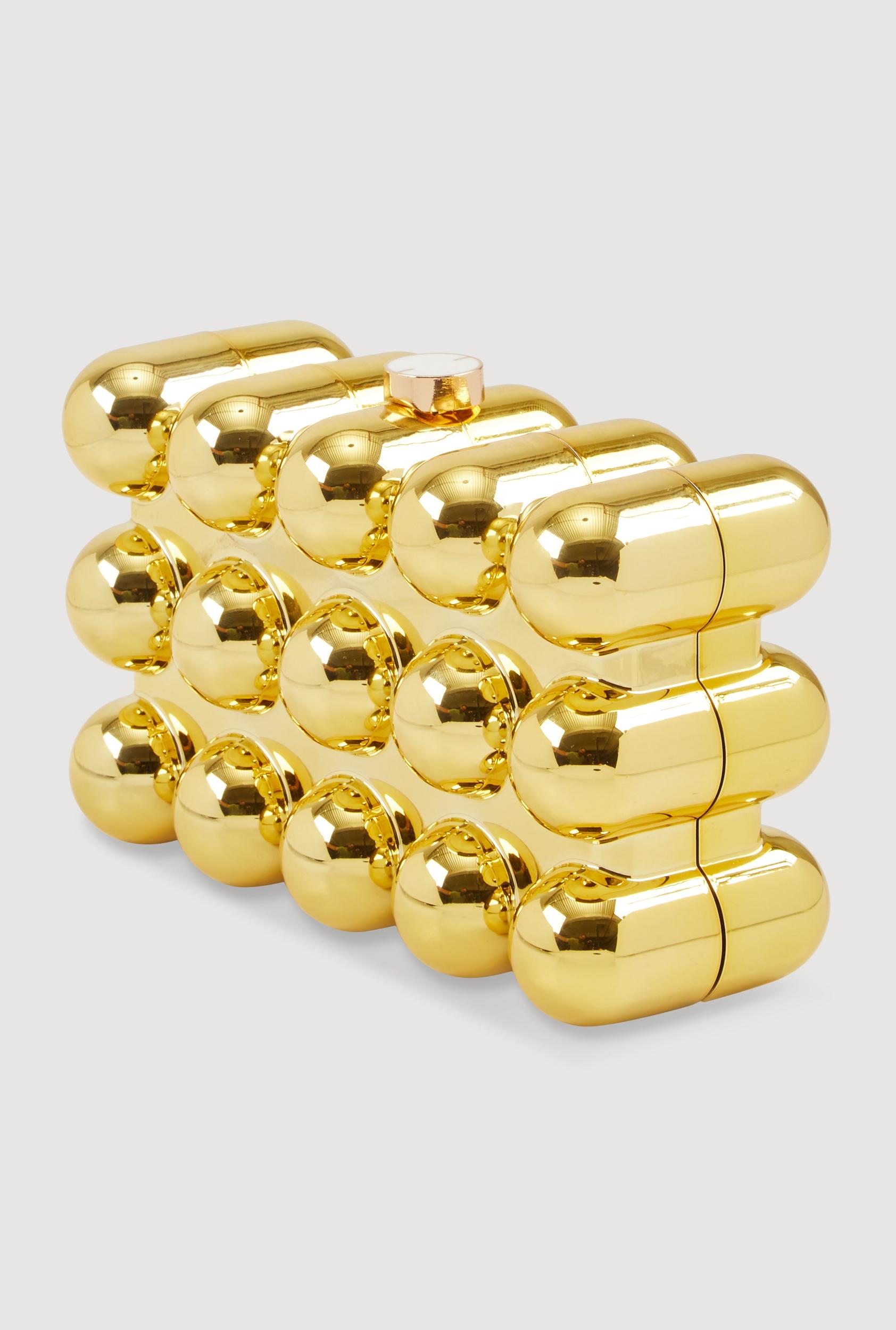 Womens Bubble Metallic Clutch Product Image