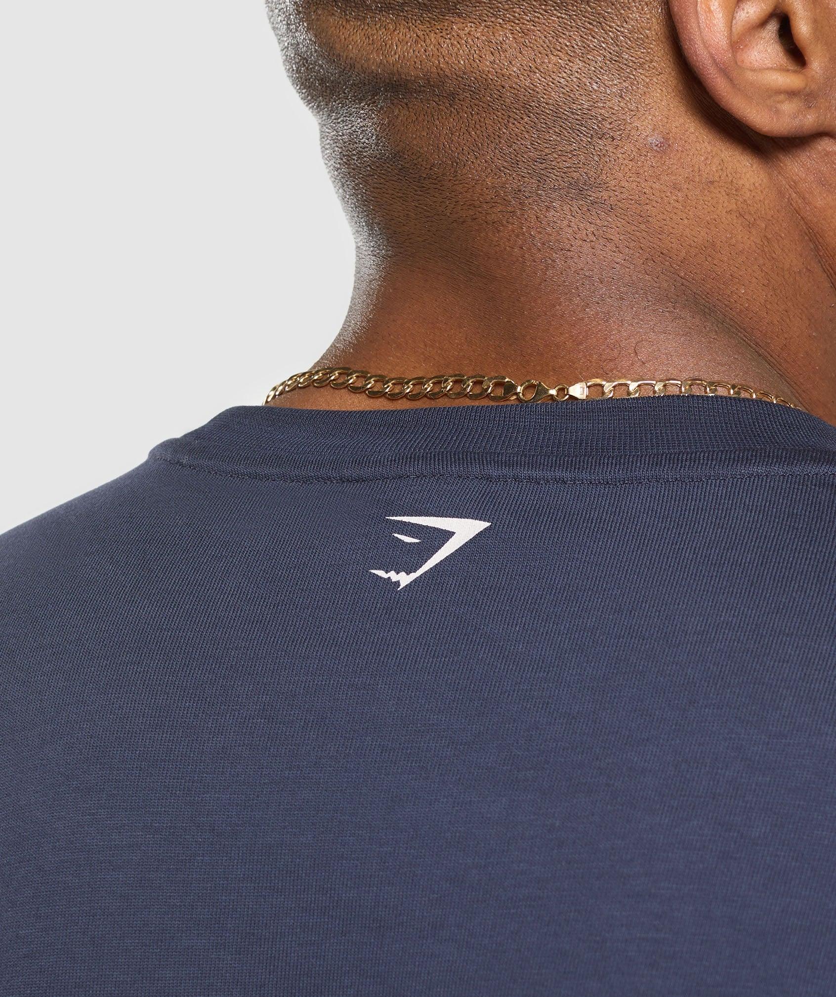 Gymshark Doberman Graphic T-Shirt - Heavy Blue Male Product Image