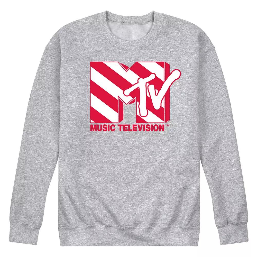 Men's MTV Candy Cane Logo Fleece Sweatshirt,  Product Image
