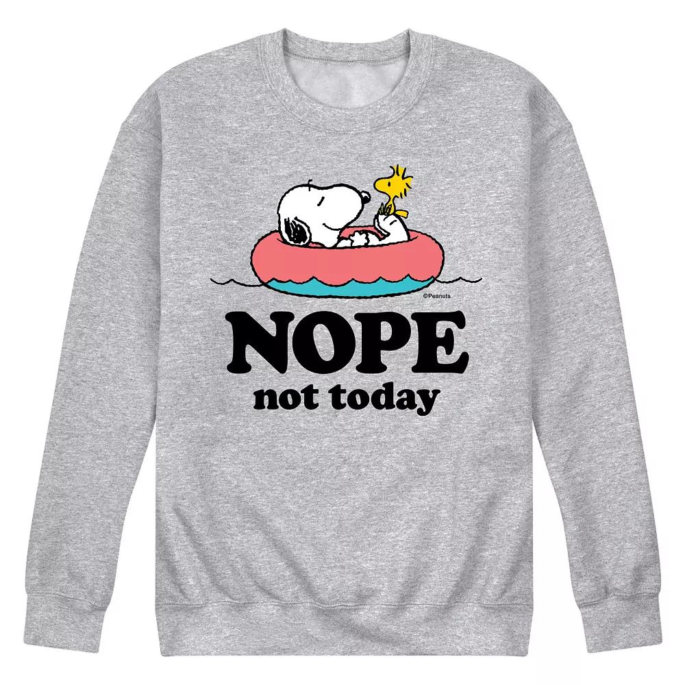 Men's Peanuts Snoopy Woodstock Nope Not Today Graphic Sweatshirt,  Product Image