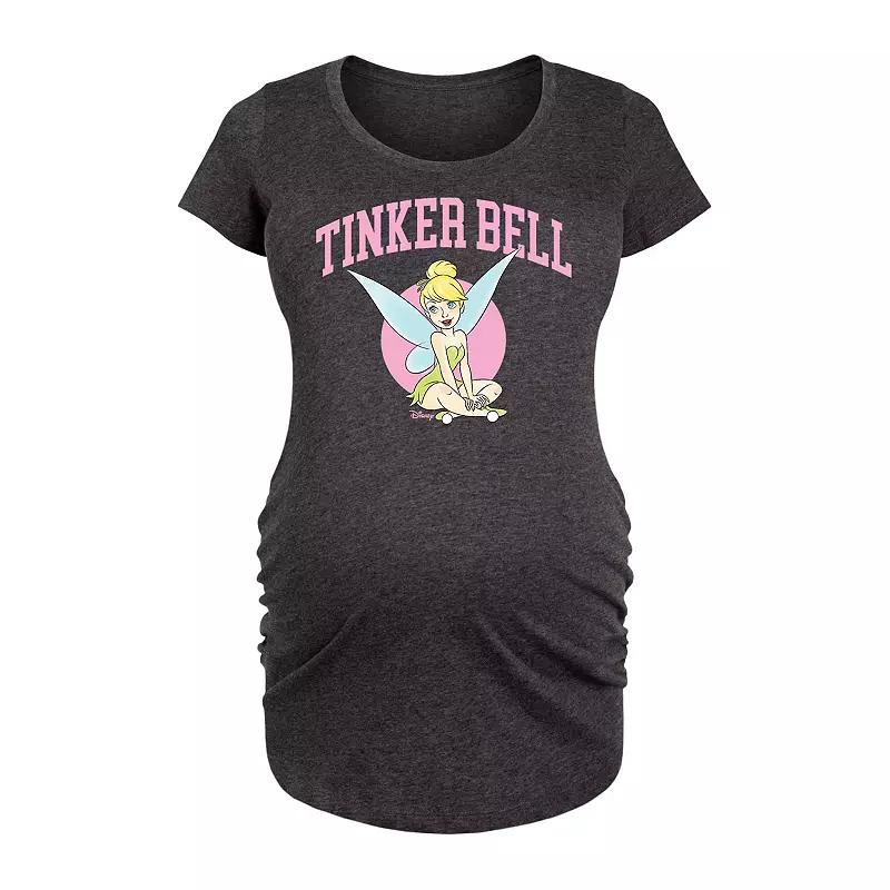 Disneys Tinker Bell Maternity Collegiate Graphic Tee, Womens Product Image