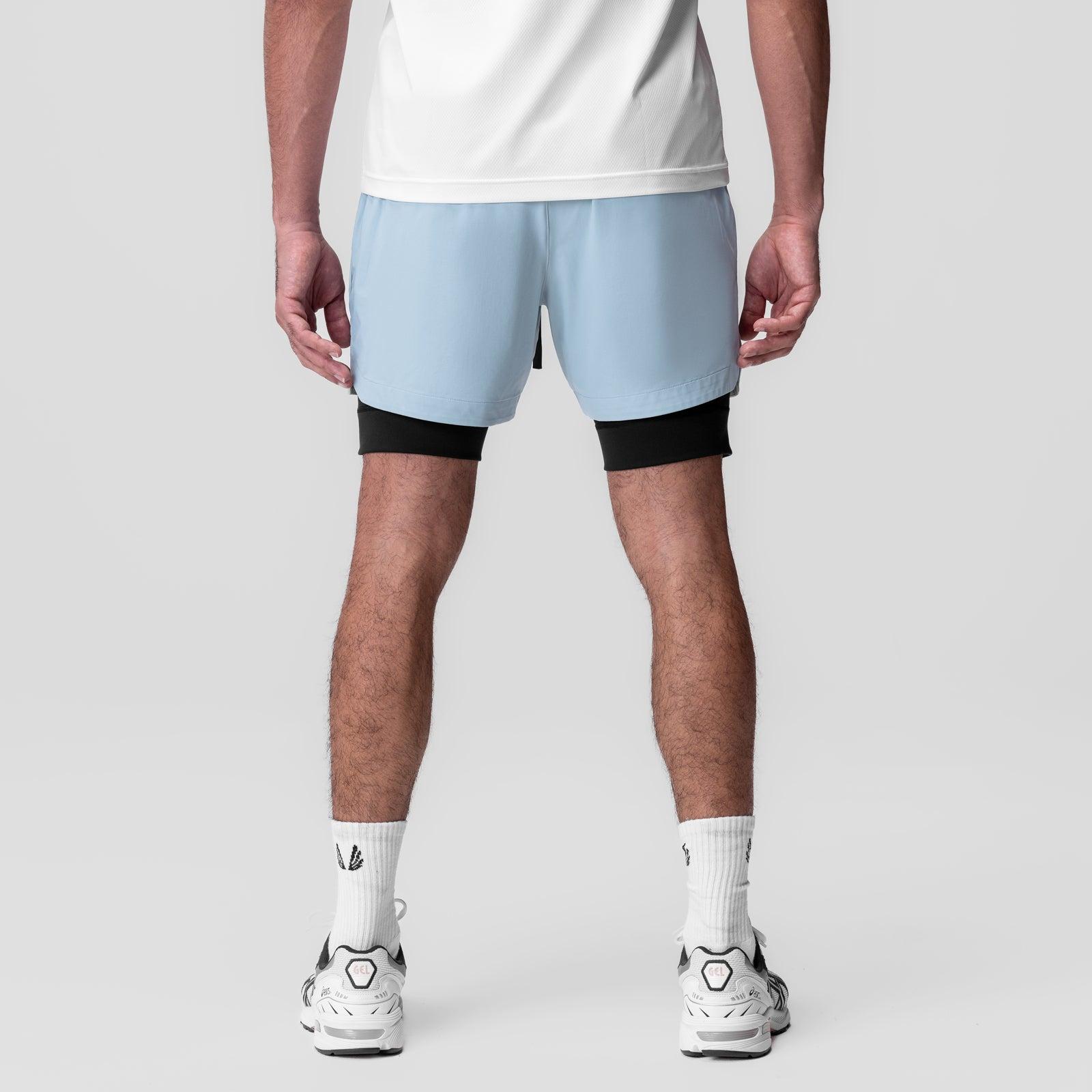 0865. Tetra-Lite® 5" Liner Short - Light Sky "Wings"/Black Product Image