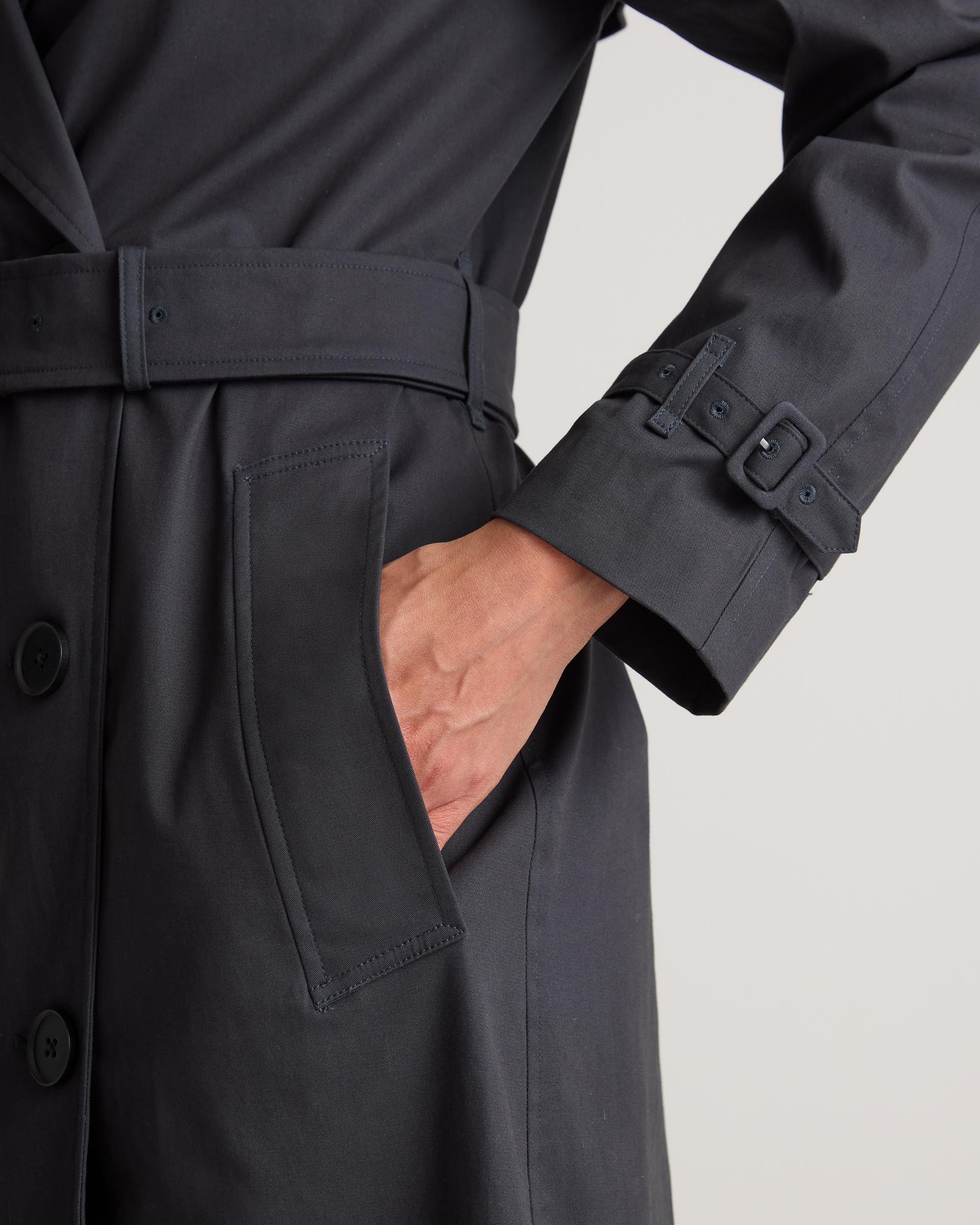 Quince | Women's Comfort Stretch Long Trench Coat Organic Cotton Product Image