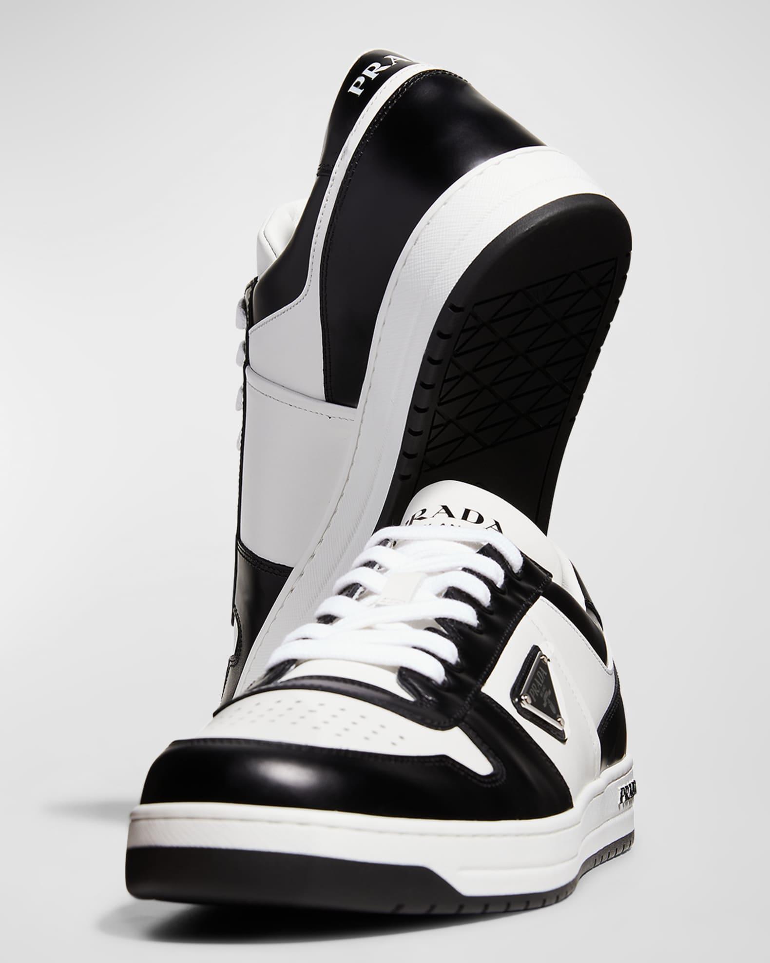 Men's Downtown Logo Leather Low-Top Sneakers  Product Image