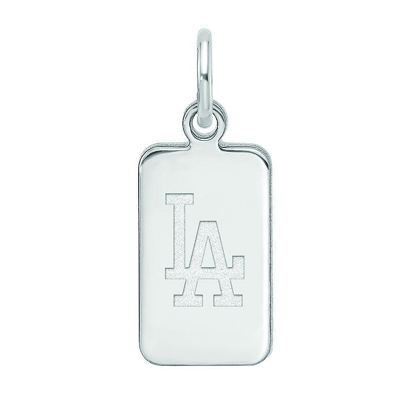 LogoArt Sterling Silver Los Angeles Dodgers Tag Pendant, Women's Product Image