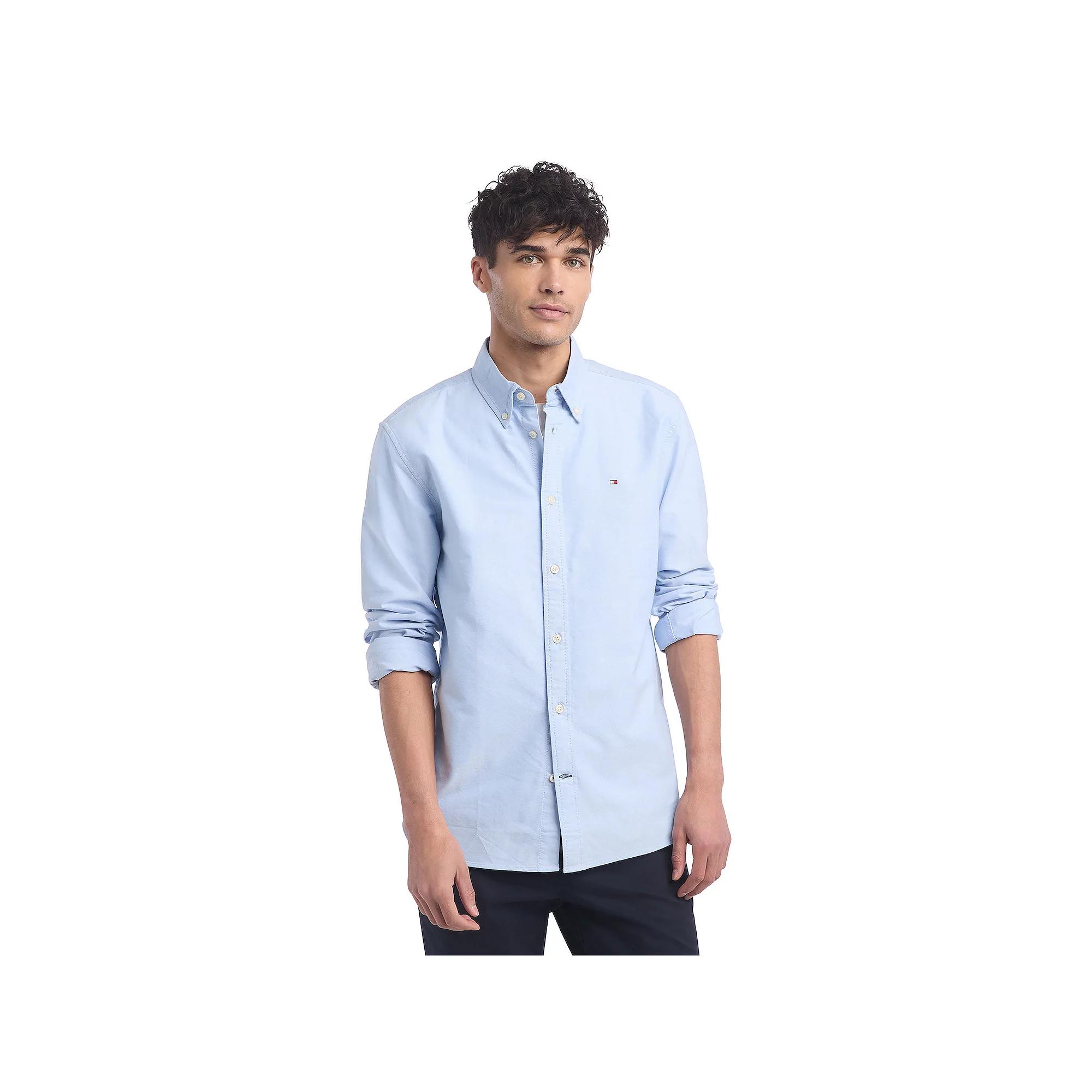 Men's Tommy Hilfiger Regular Fit Essential Stretch Oxford Shirt,  Product Image