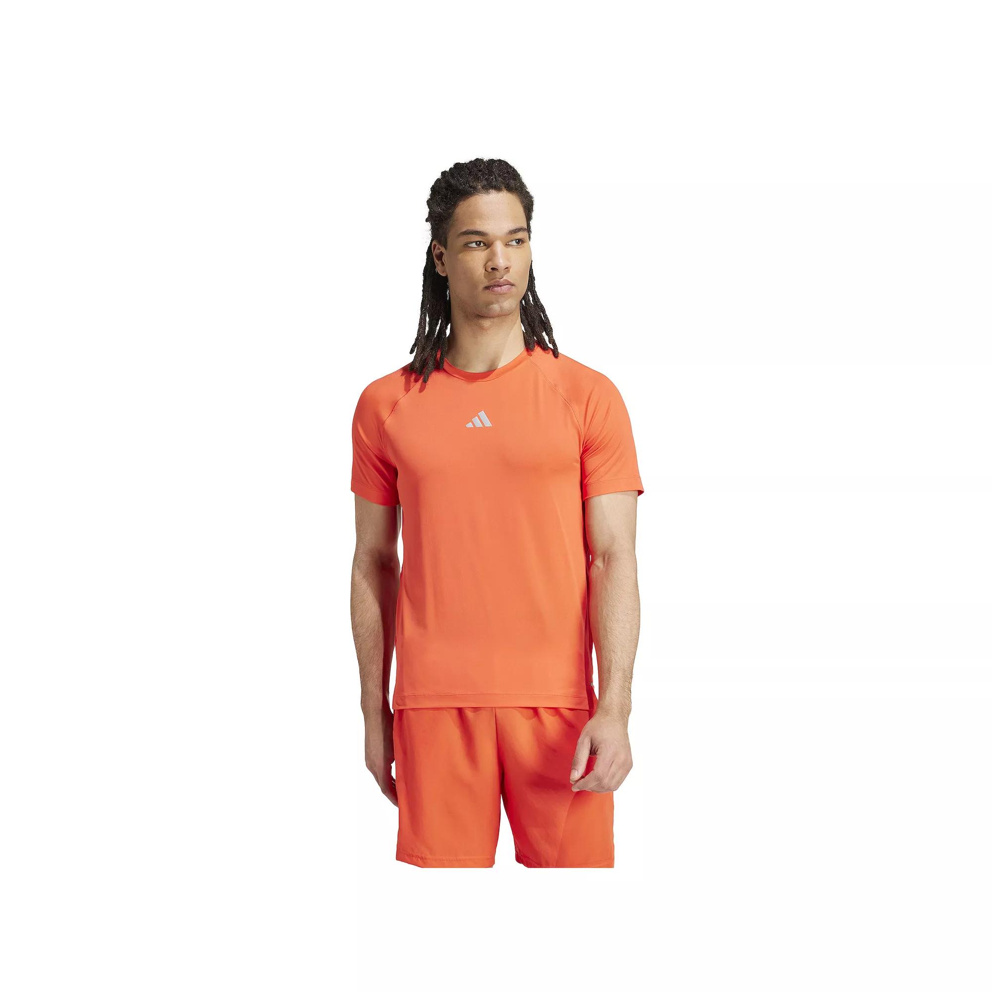 Men's adidas Gym+ Training Tee, Size: XXL, Bright Red Product Image