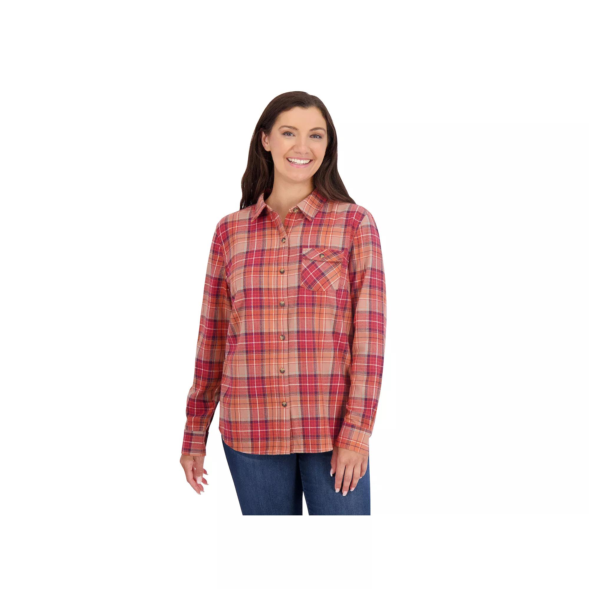 Women's ZeroXposur Lisbon Flannel Shirt, Size: Medium, Green Madras Product Image