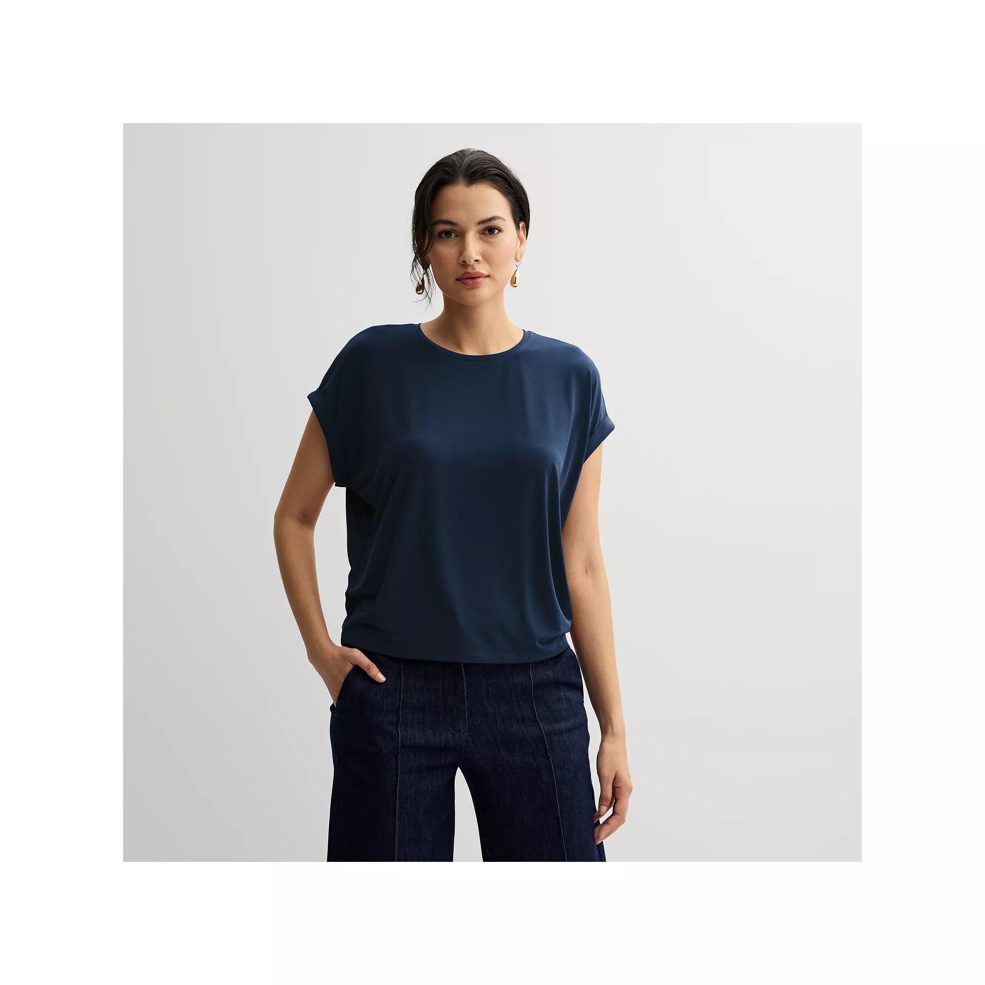 Women's Nine West Crewneck Dolman Tee, Size: Small, Olive Green Product Image