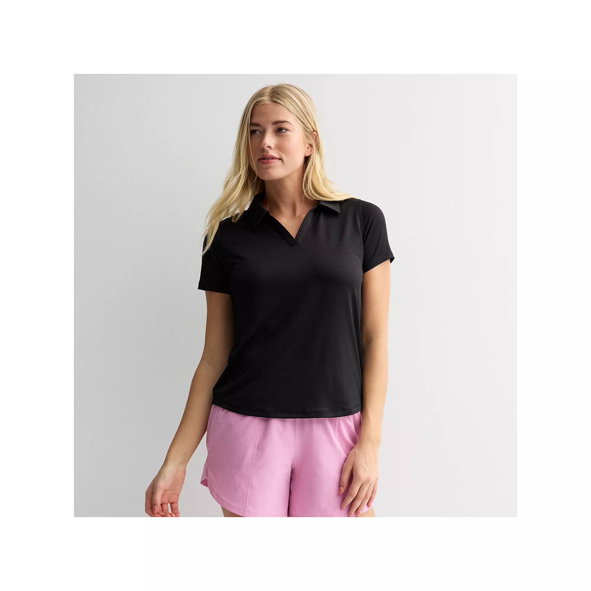Women's Tek Gear® Grid Mesh Polo, Size: XS, Mineral Black Product Image