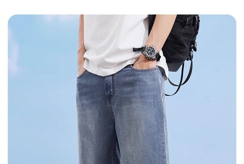 Mid Rise Washed Denim Shorts Product Image