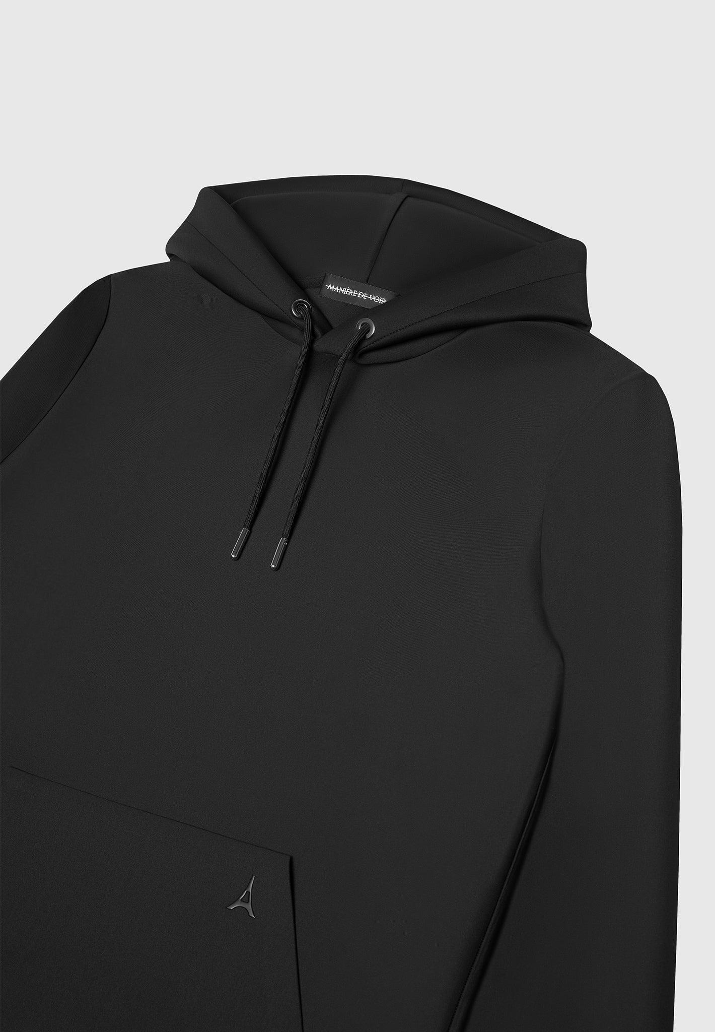 Neoprene Regular Fit Hoodie - Black Male Product Image