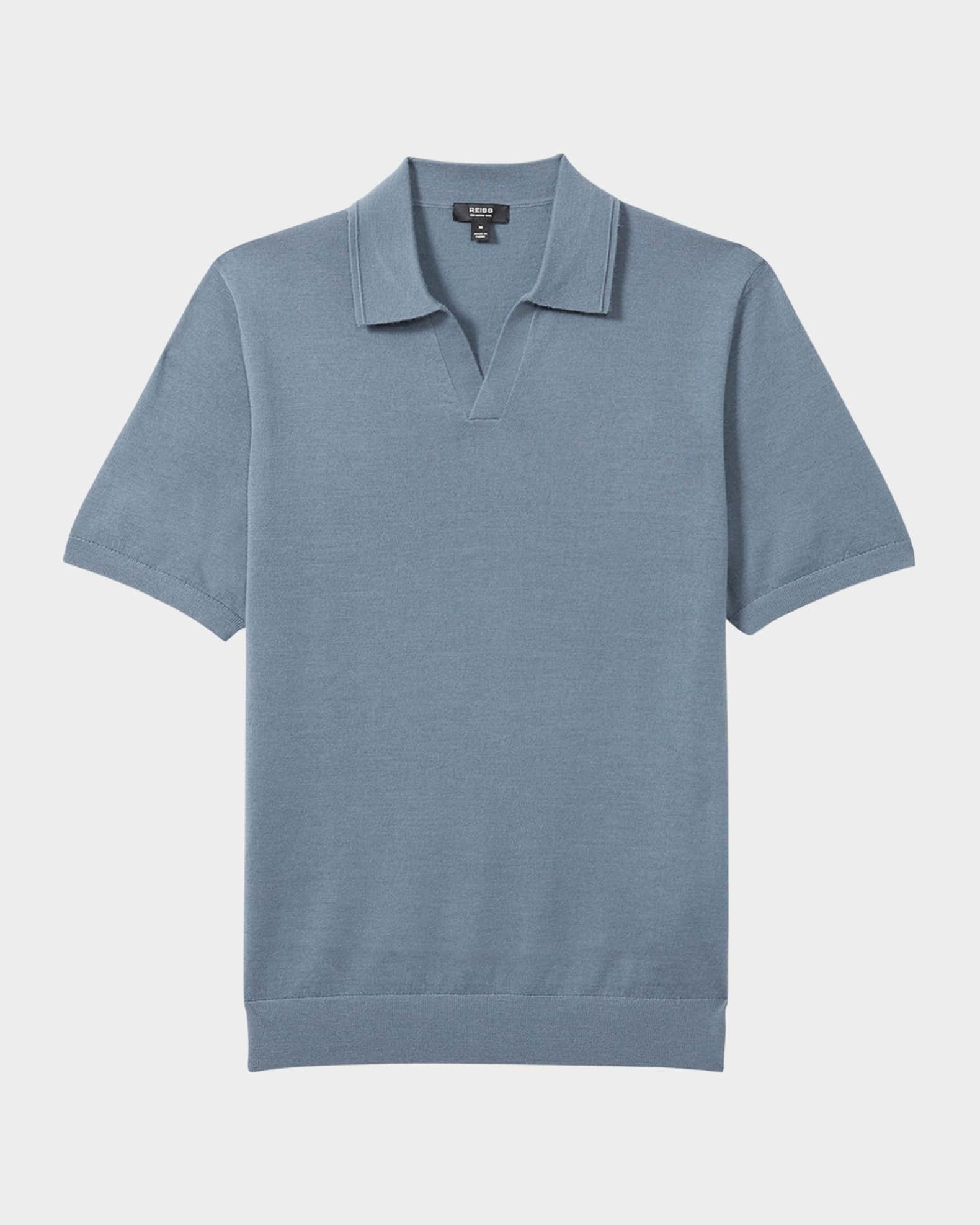 Men's Duchie Merino Wool Open Collar Polo Shirt Product Image