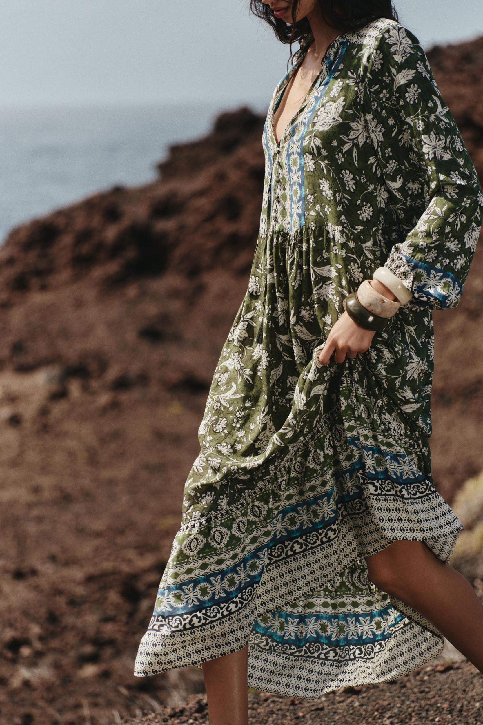 PRINTED MIDI DRESS Product Image