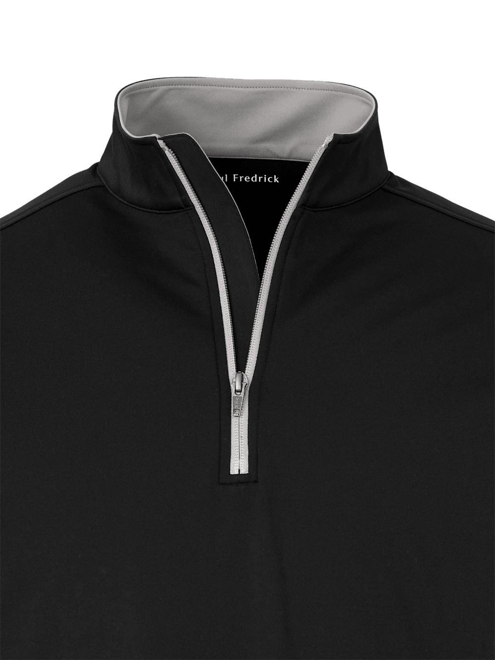 Performance Blend Quarter Zip Mock Neck - Black Product Image