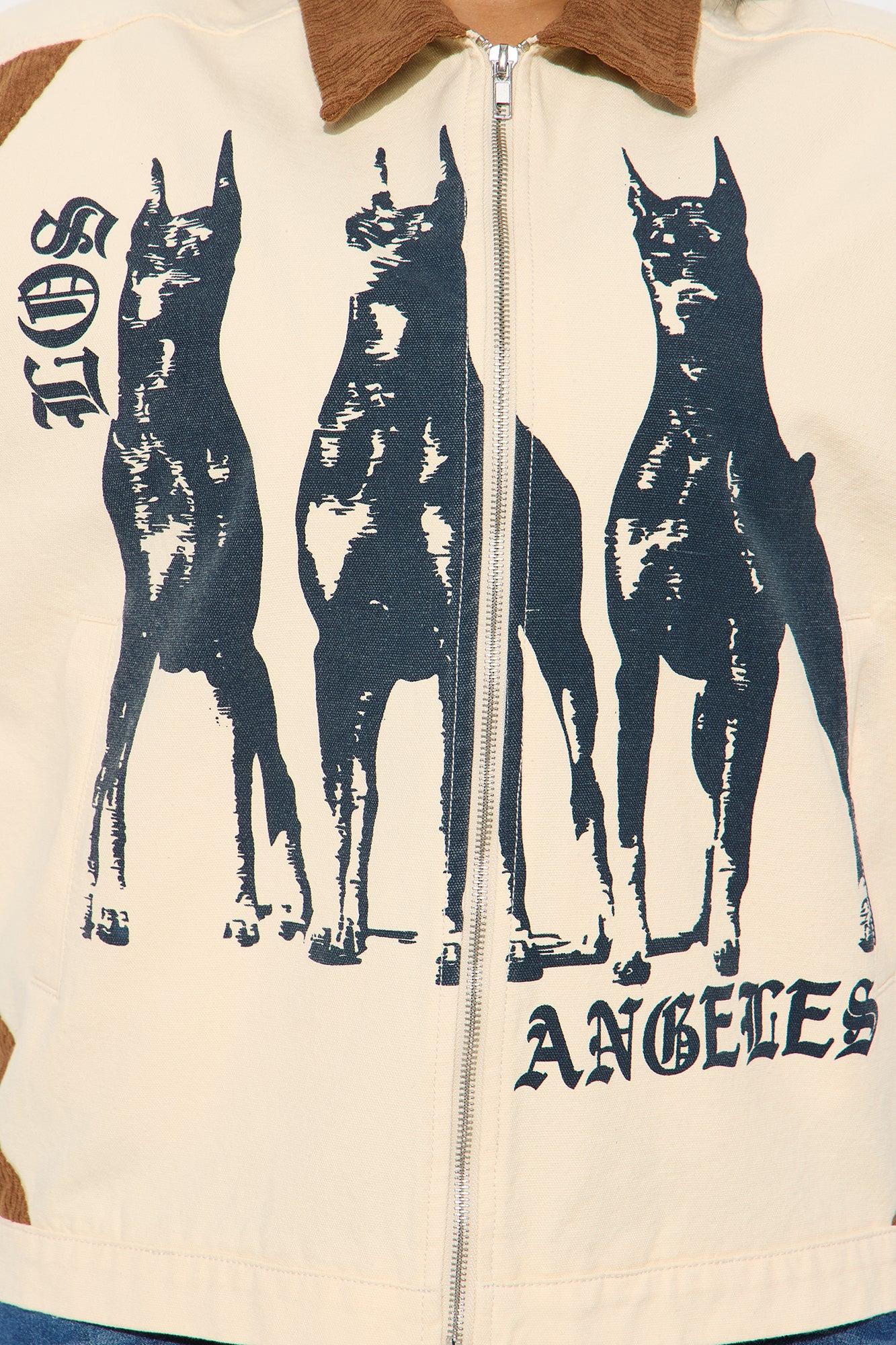 In The Dog House Trucker Jacket - Khaki Female Product Image