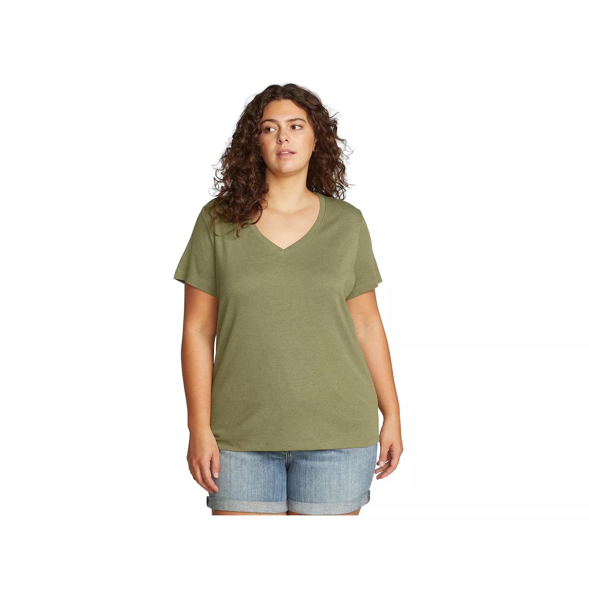 Petite Eddie Bauer Favorite V-Neck T-Shirt, Women's,  Product Image