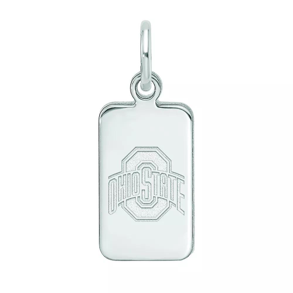 LogoArt Sterling Silver Ohio State Tag Pendant, Women's, Size: 15 mm Product Image