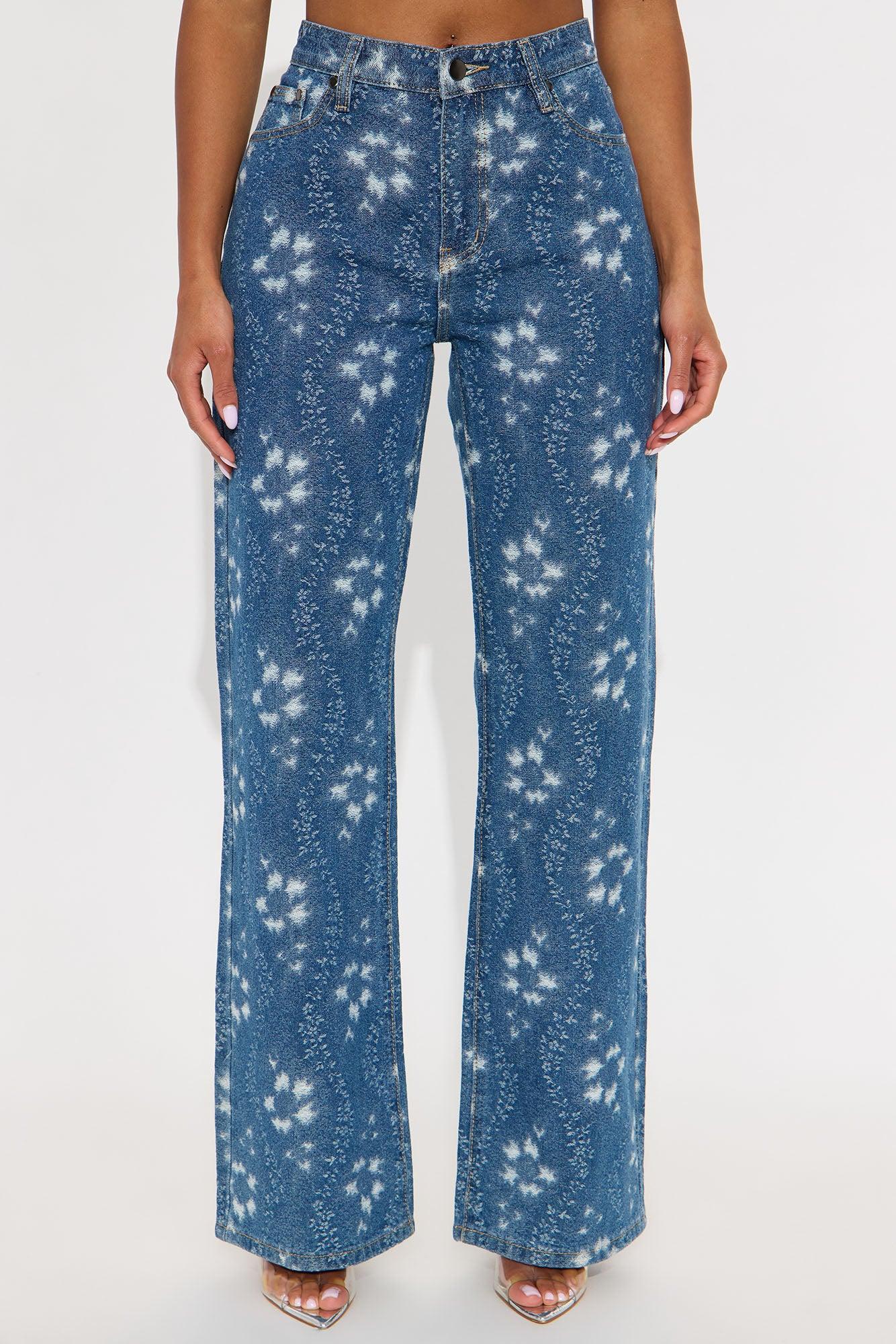 Kaleidoscope Dreams Straight Leg Jeans - Medium Wash Female Product Image