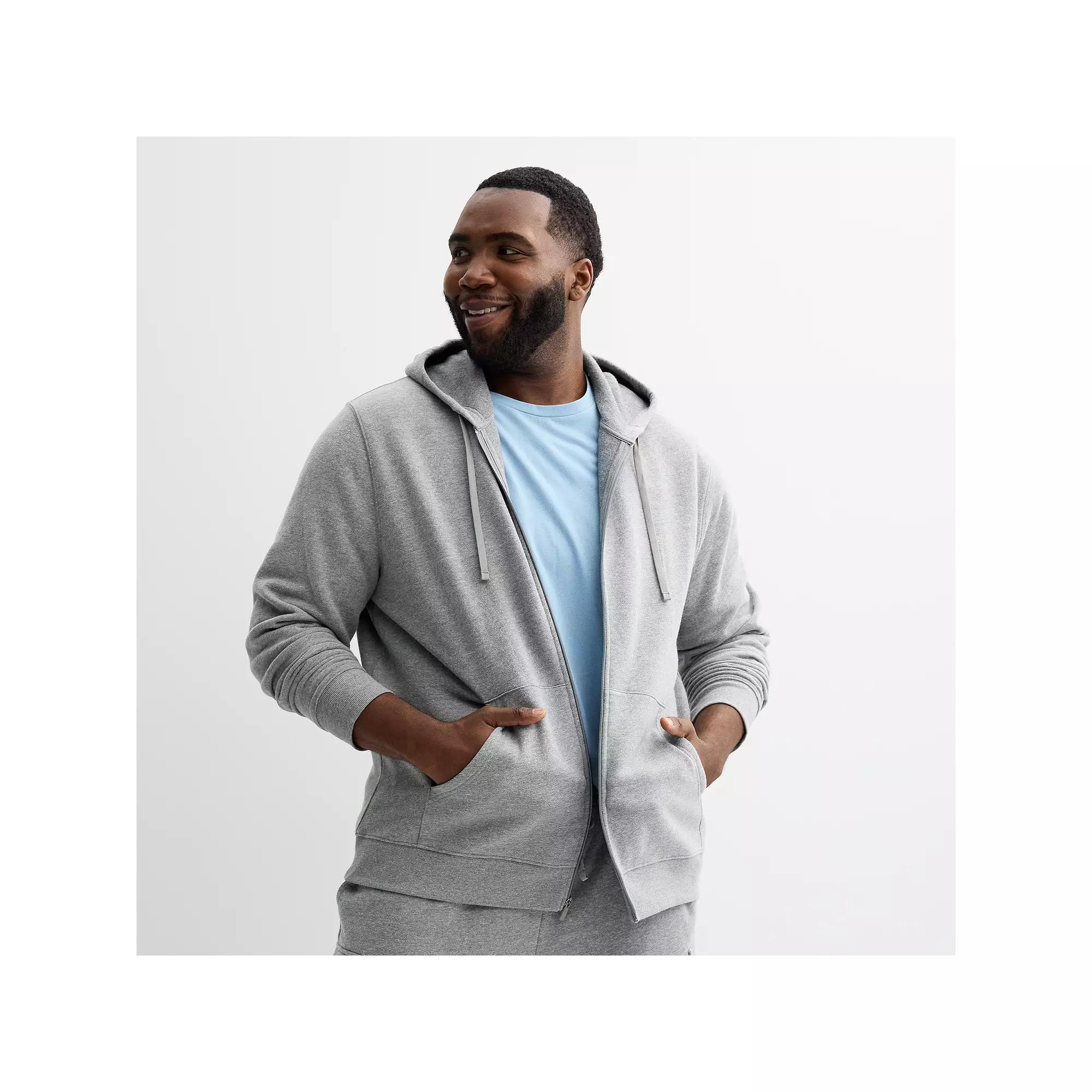 Big & Tall Tek Gear® Ultra Soft Fleece Zip-Front Hoodie, Men's,  Product Image