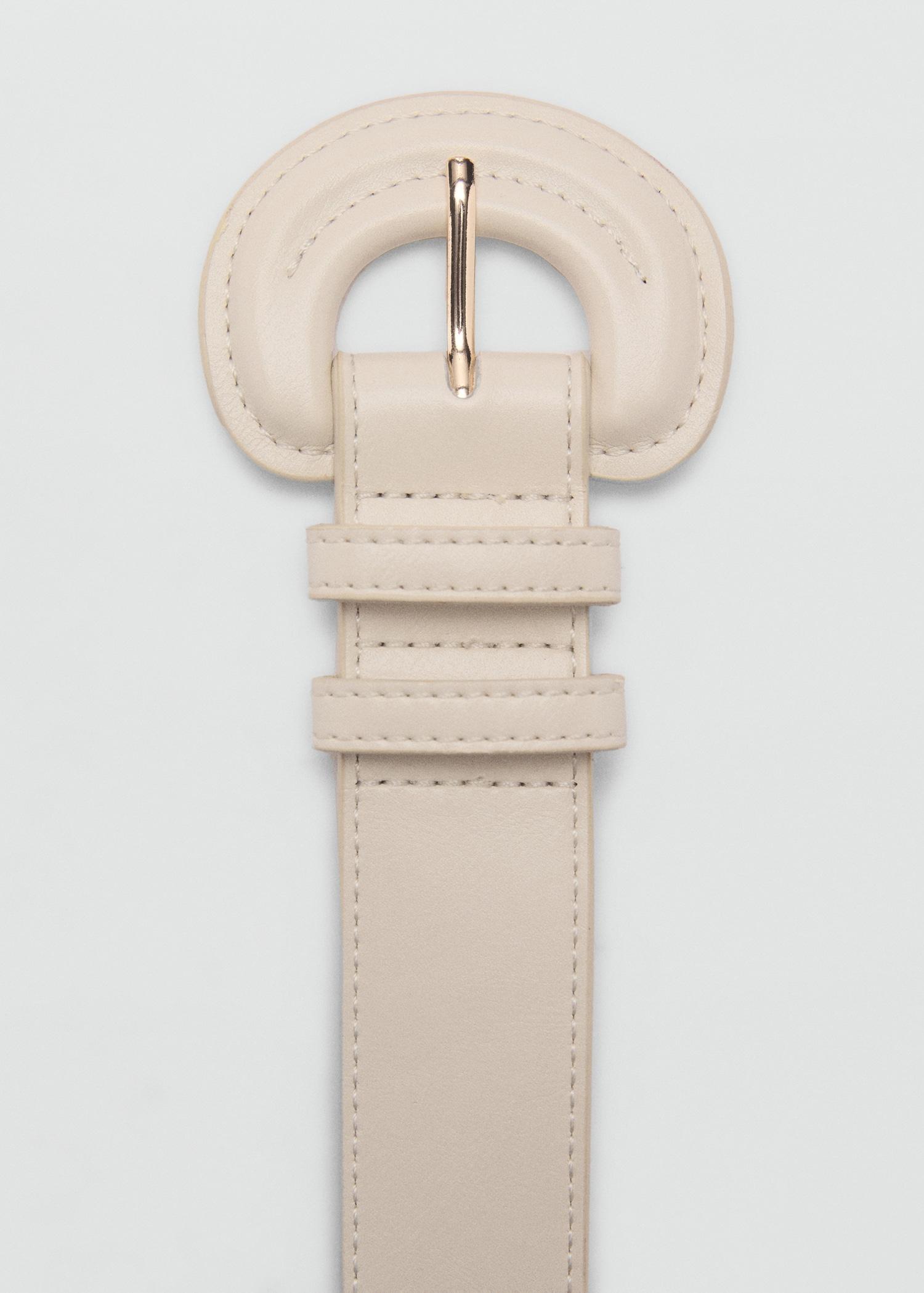 Oval buckle belt - Women | MANGO USA Product Image