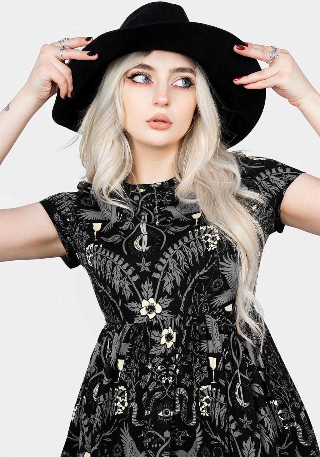 Hecate's Garden Skater Mini Dress Product Image