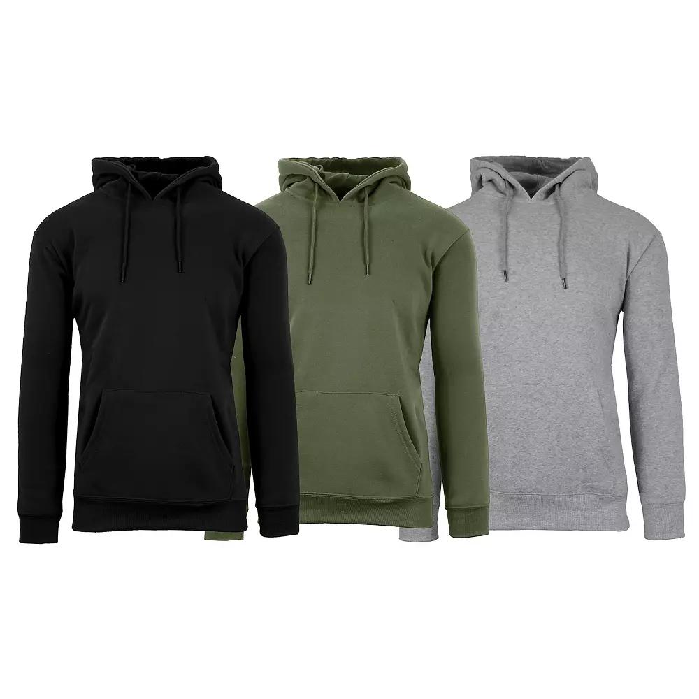 Men's Rudolph 3-Pack Heavyweight Fleece-Lined Modern Fit Hoodie, Size: XL, Black Olive Gray Product Image