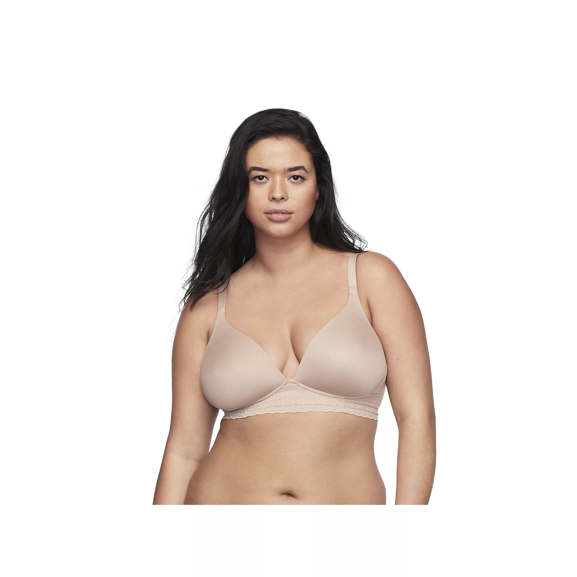Simply Perfect by Warner's Women's Supersoft Lace Wirefree Bra - Butterscotch 34A: Medium Support, Padded Cup Product Image