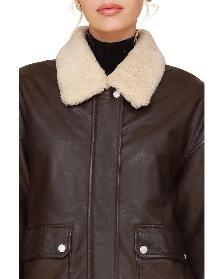 Genuine Leather Relaxed Biker Jacket Product Image
