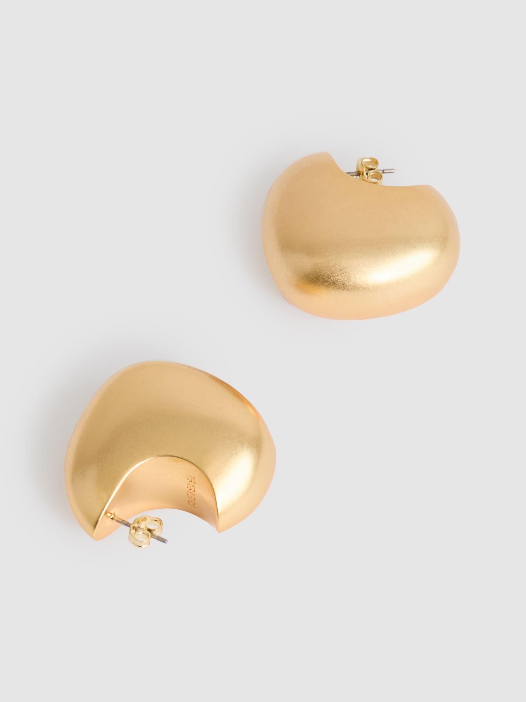 Curve Scoop Earrings in Gold Tone Product Image