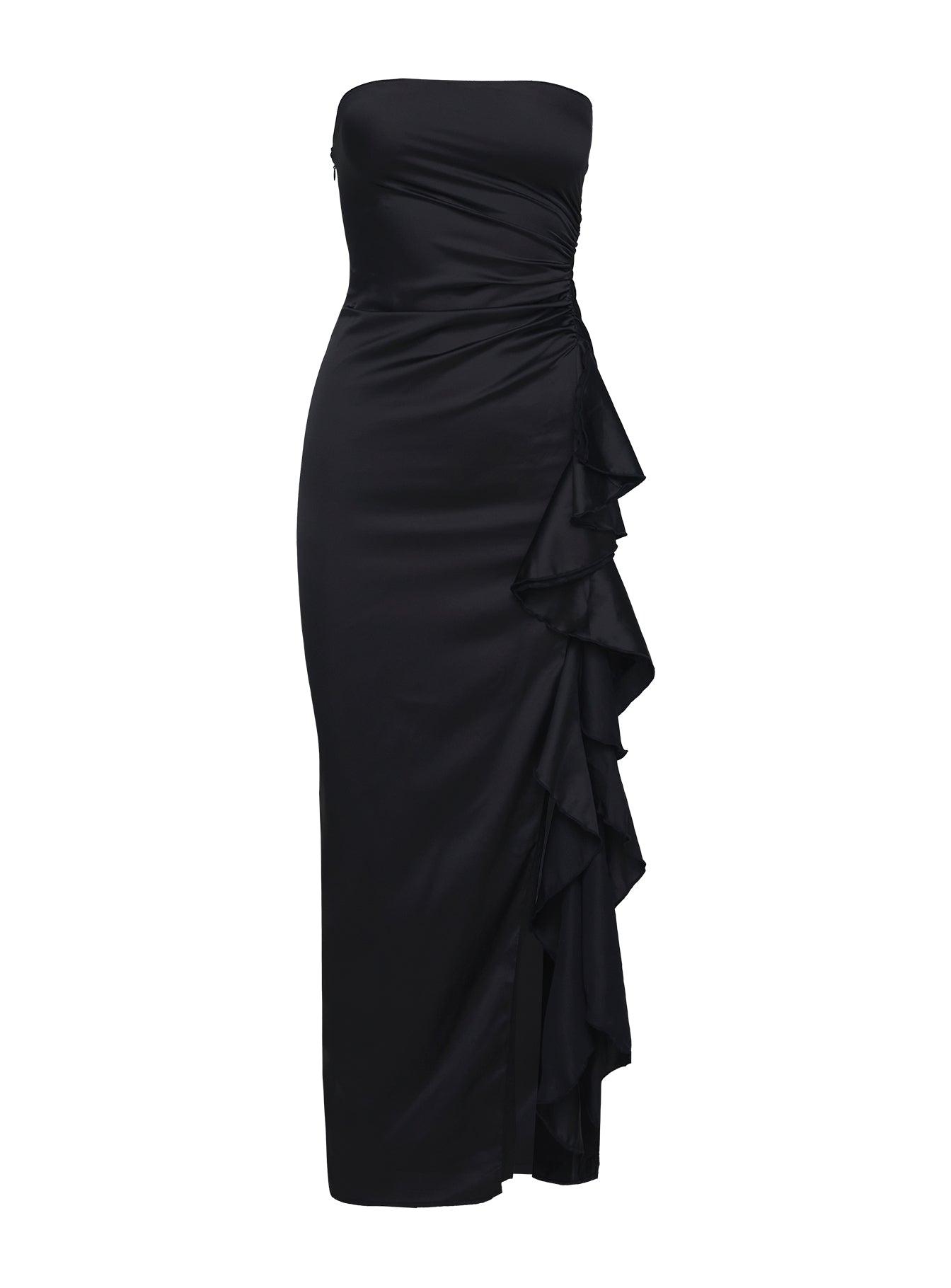 Callita Strapless Maxi Dress Black Product Image