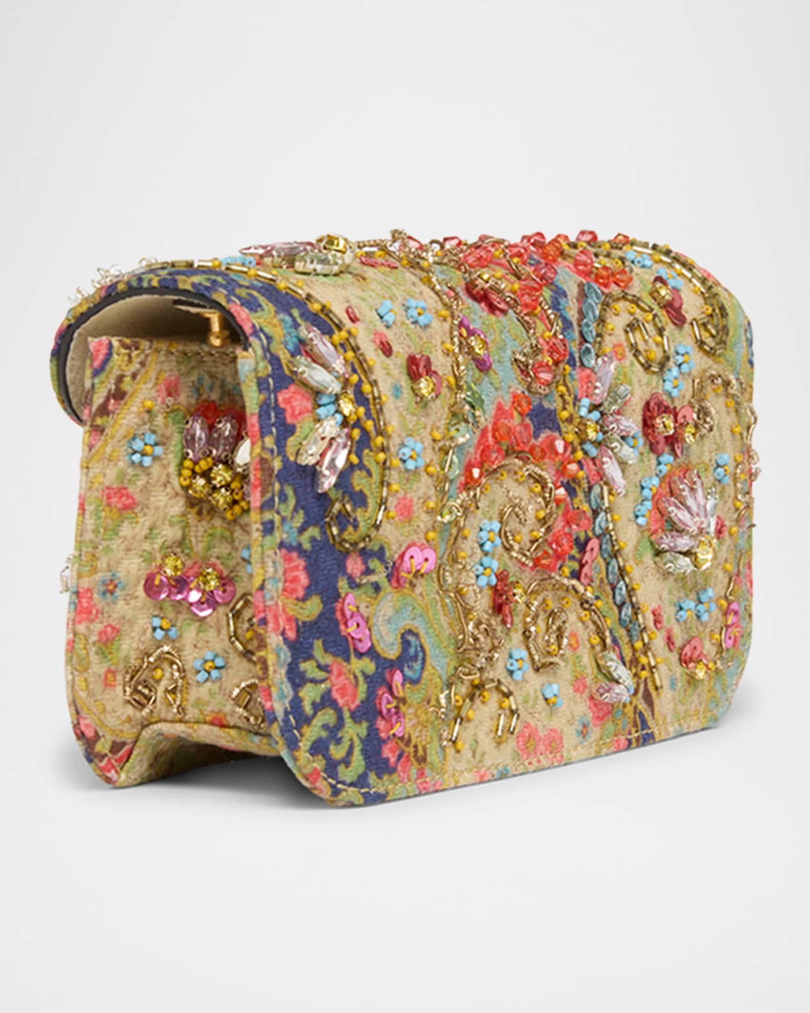 Loco Small VLOGO Paisley Embellished Shoulder Bag Product Image
