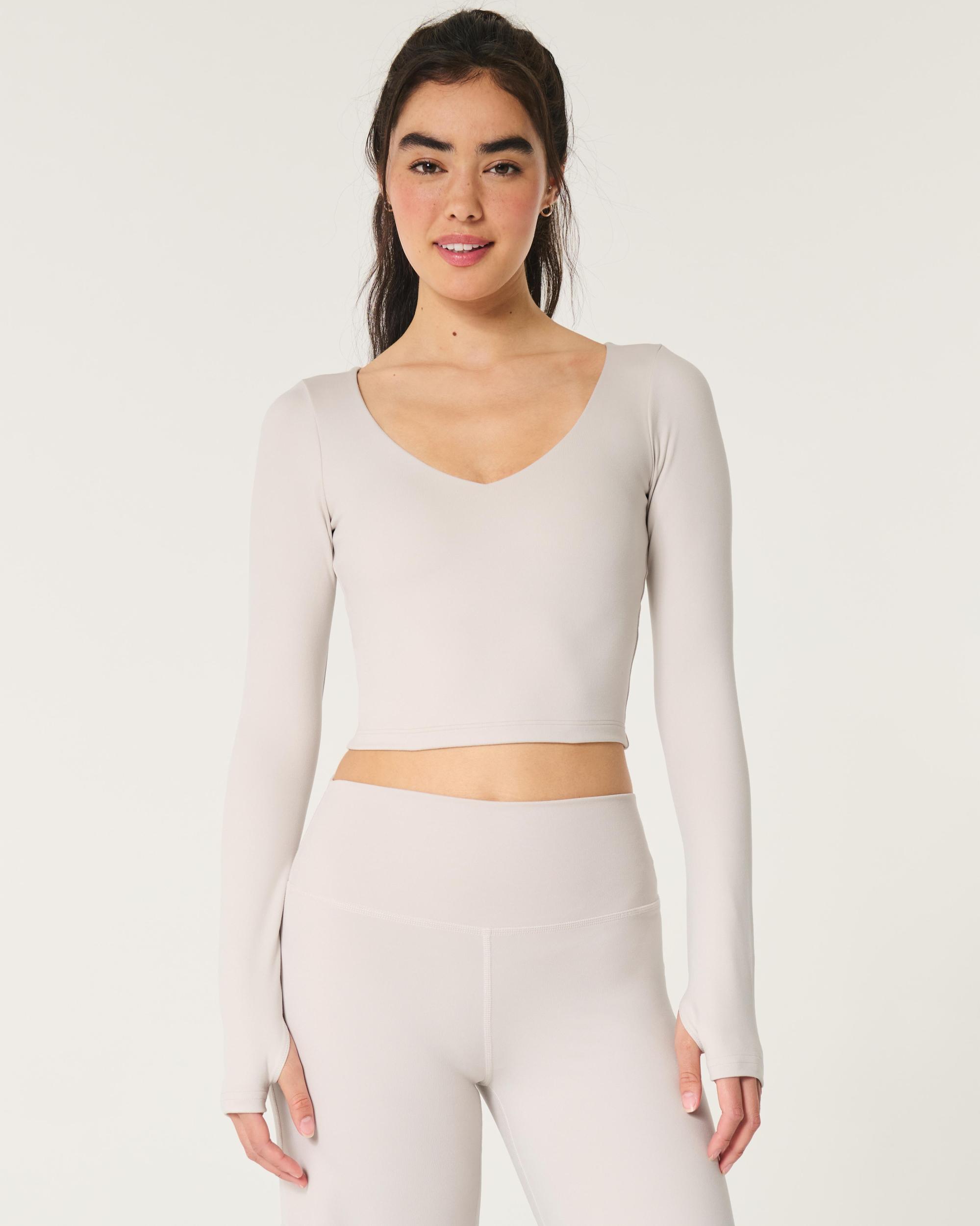 Gilly Hicks Active Recharge Long-Sleeve Plunge Top Product Image