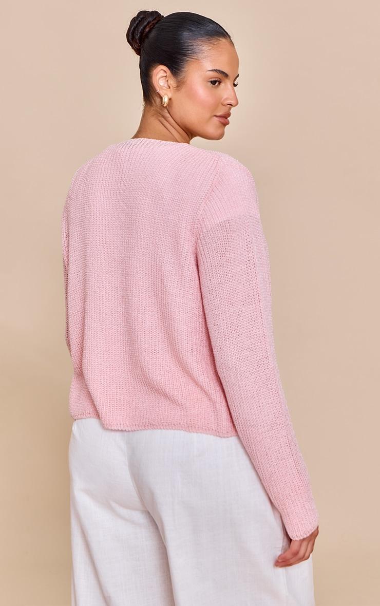 Plus Pink Filagree Button Cardigan Product Image