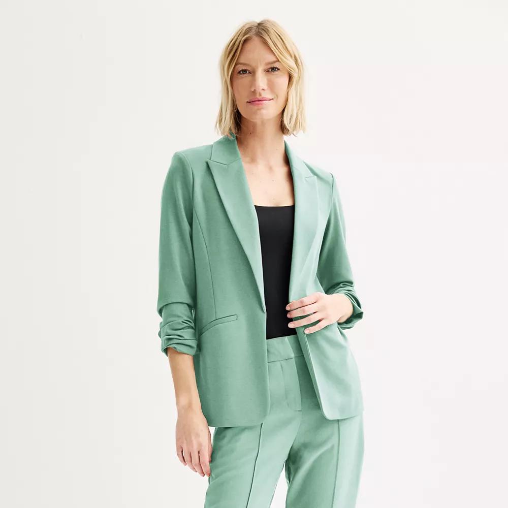 Petite Nine West Closureless Blazer, Women's, Size: Large Petite, Hanover Blue Product Image