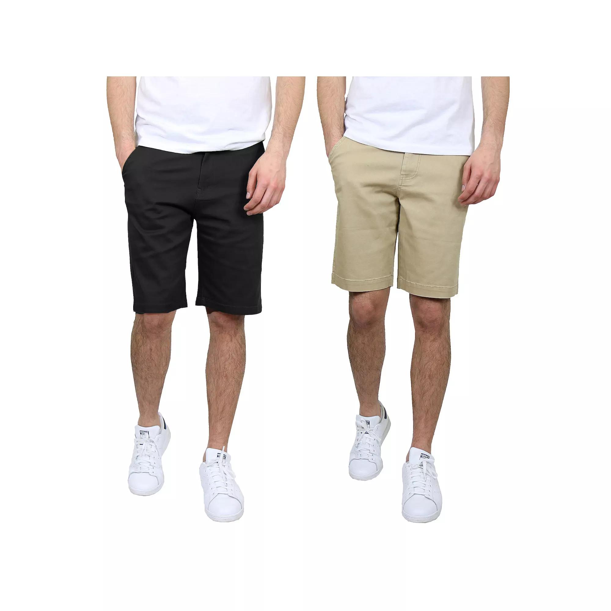 Men's Galaxy 10.5" 5-Pocket Flat-Front Slim-Fit Stretch Chino Shorts 2-Pack,  Product Image