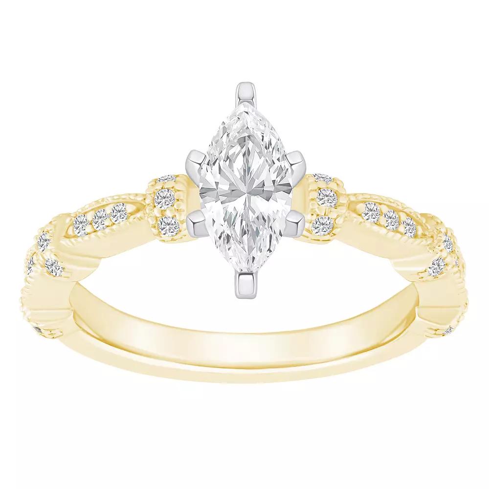 Alyson Layne 14k Gold 1/2 Carat T.W. Diamond Marquise Engagement Ring, Womens White Gold Product Image