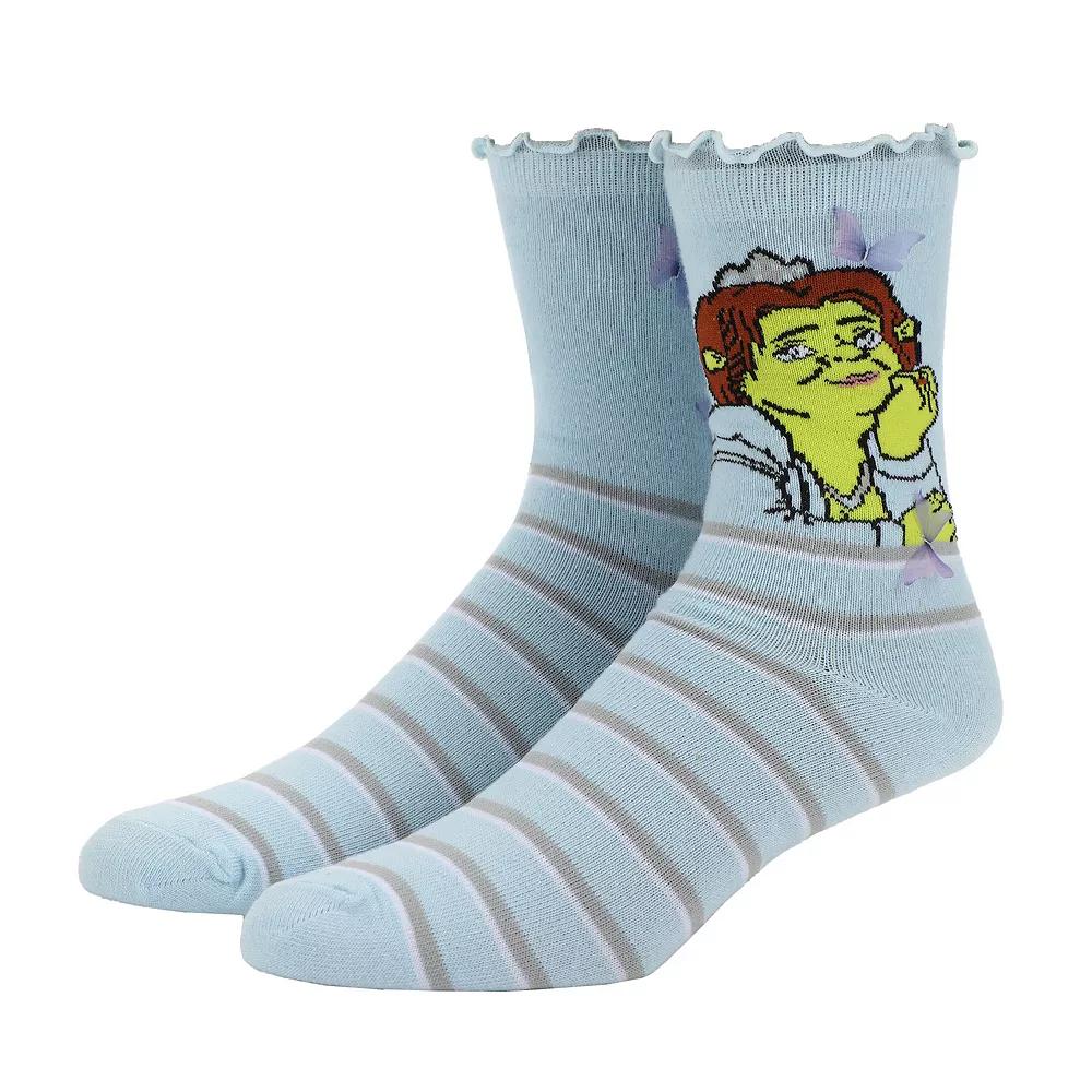 Women's Shrek & Fiona Crew Socks,  Product Image