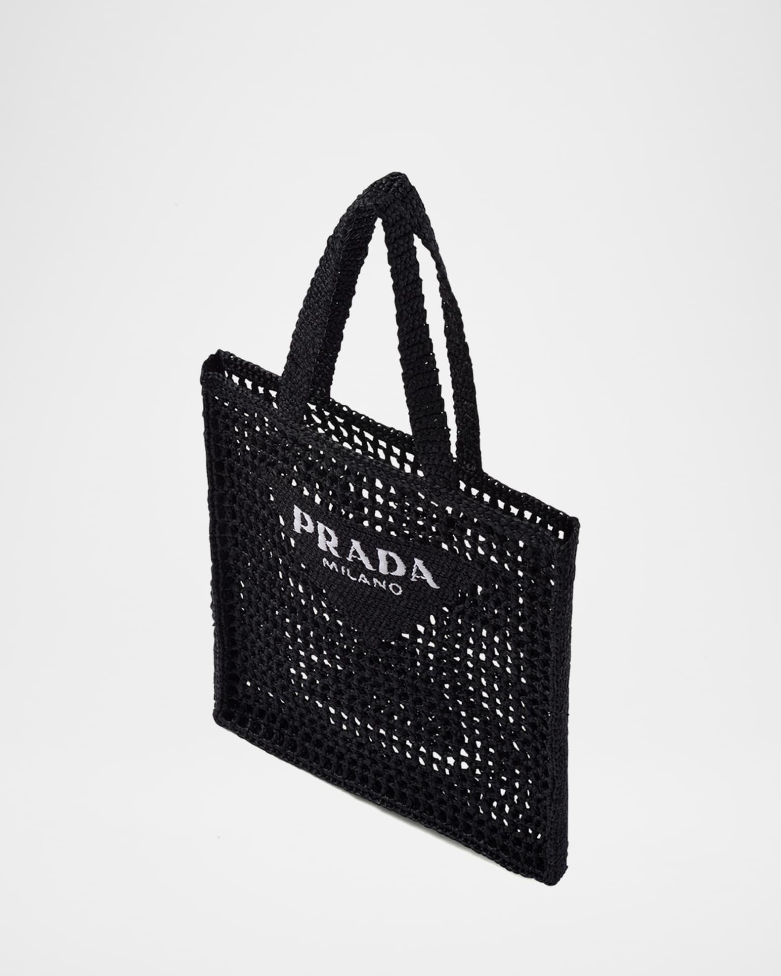 Men's Triangle Logo Raffia Tote Bag Product Image