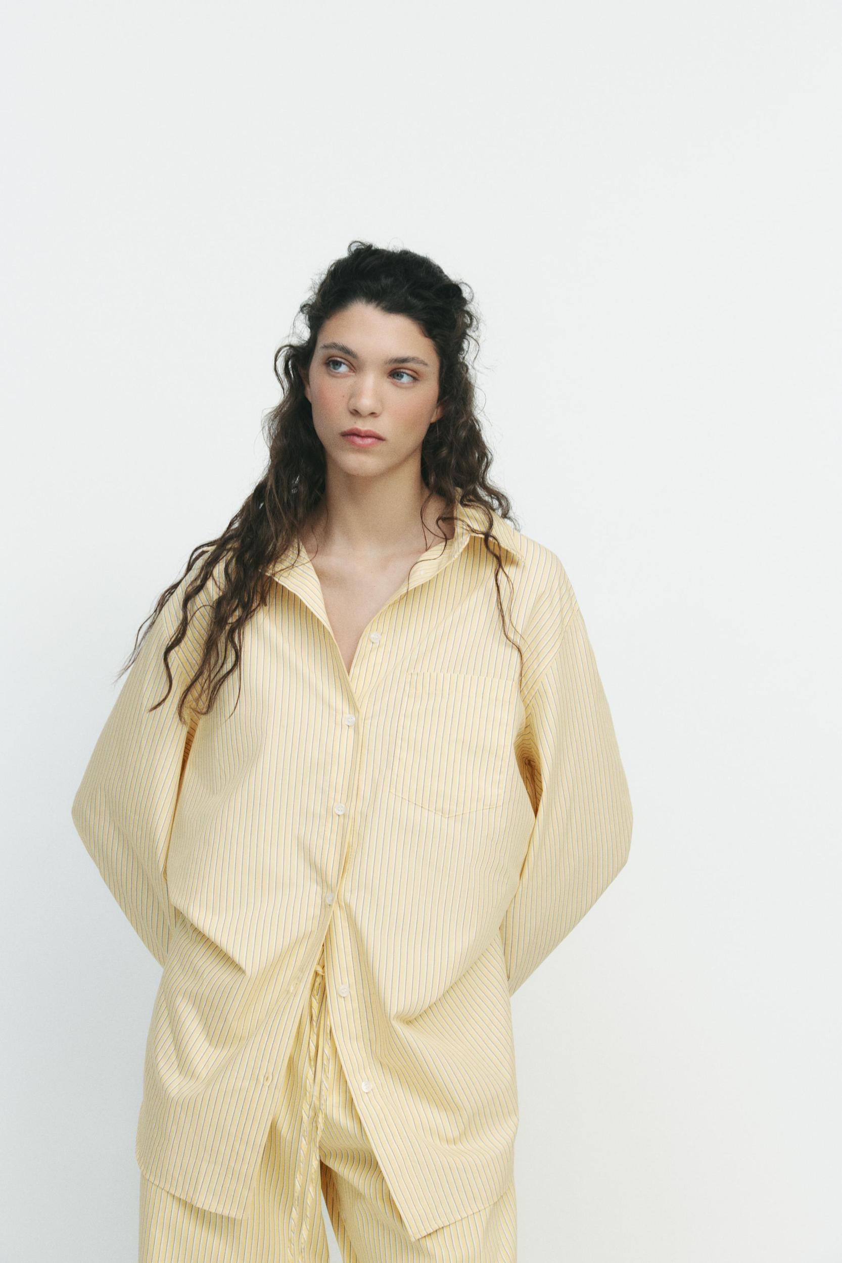 OVERSIZED STRIPED POPLIN SHIRT Product Image