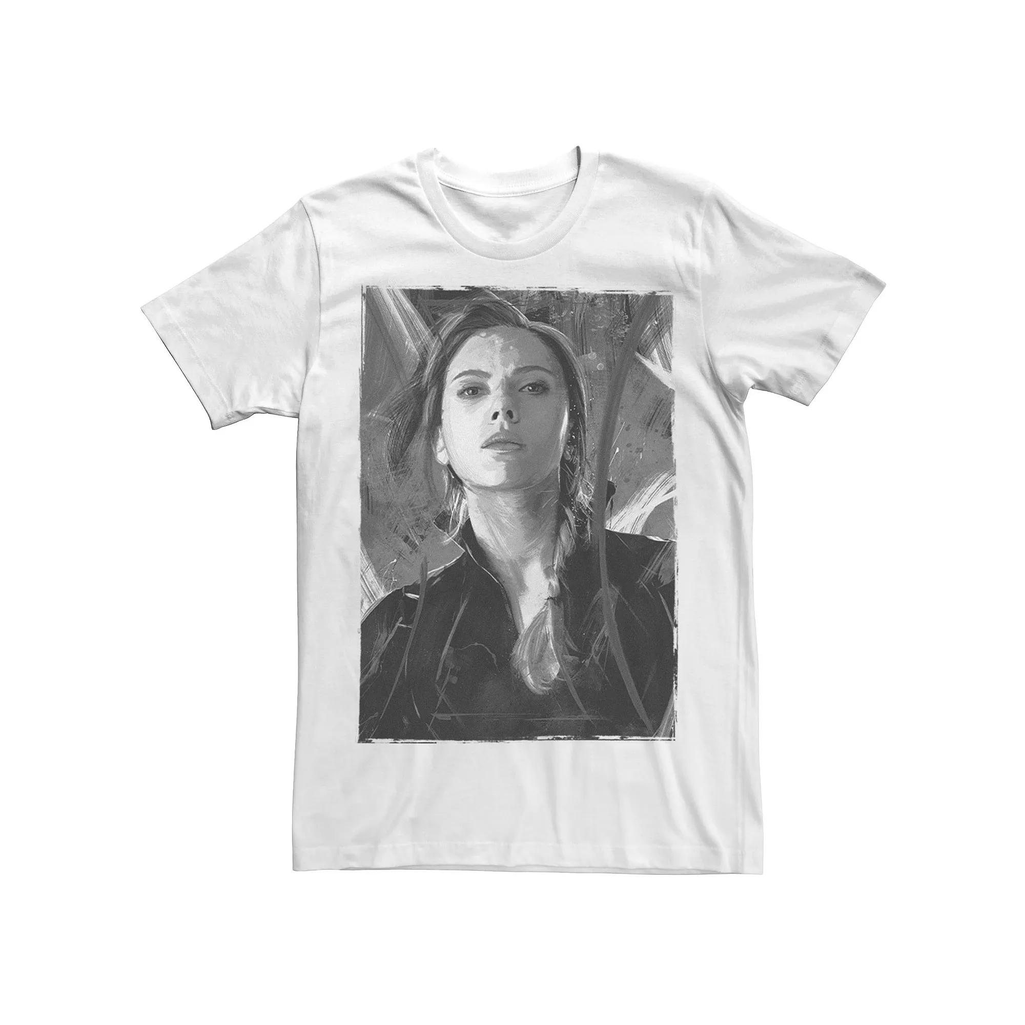 Men's Marvel Avengers: Endgame Black Widow Dark Painted Poster Tee,  Product Image