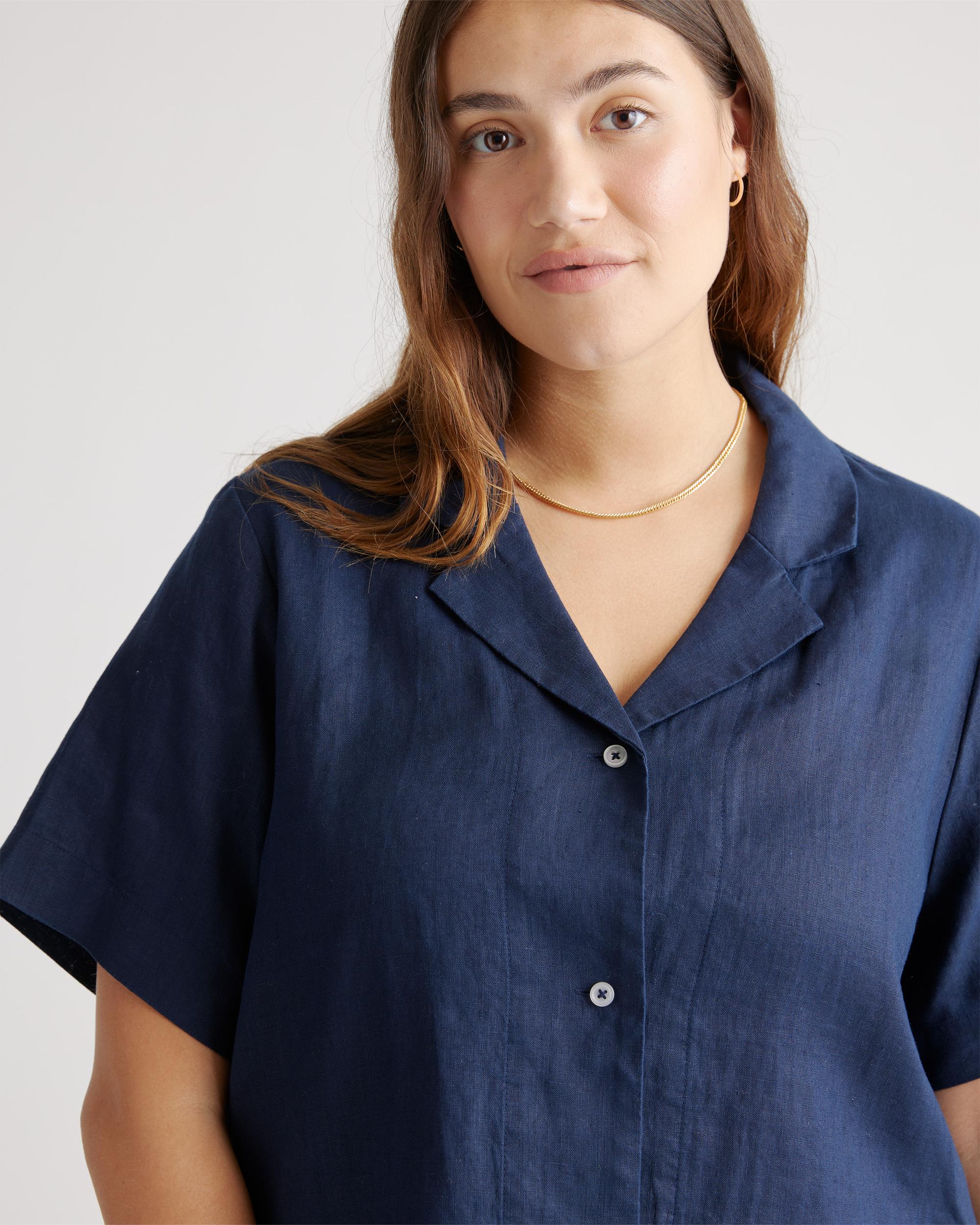 Quince | Women's 100% European Linen Short Sleeve Shirt Product Image
