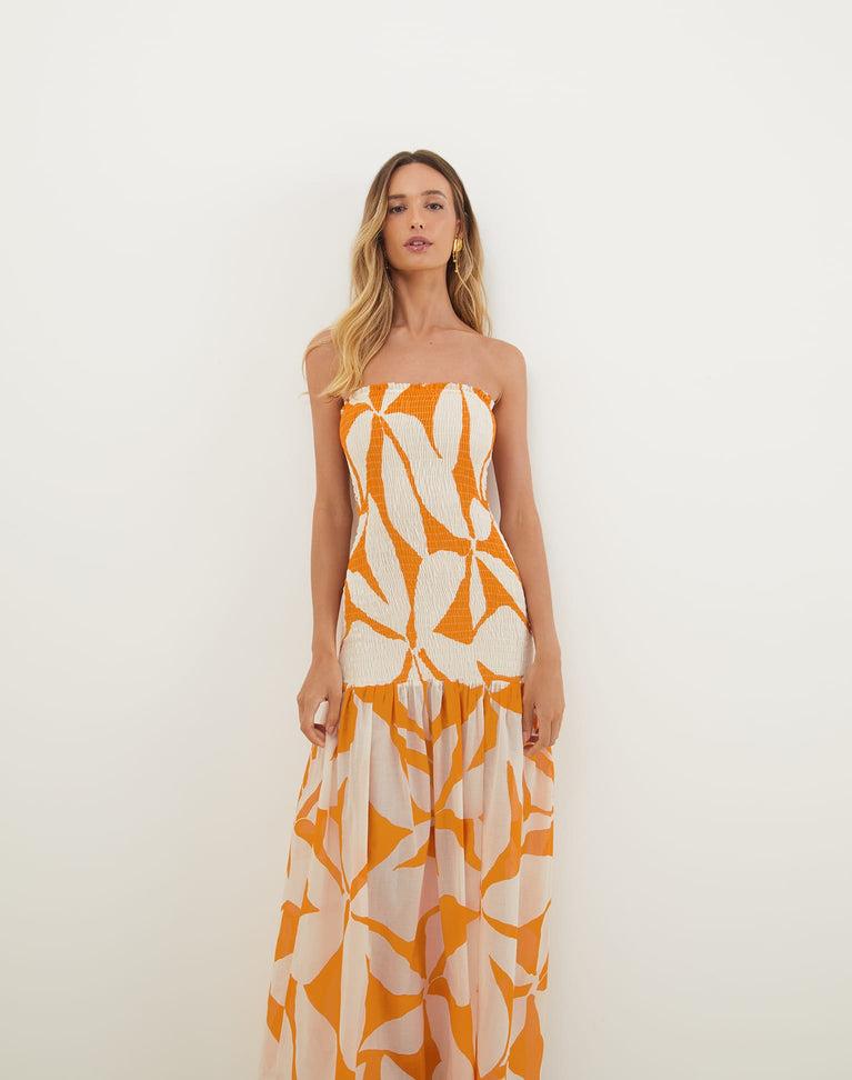 Maira Long Dress - Bossa Sunset Product Image