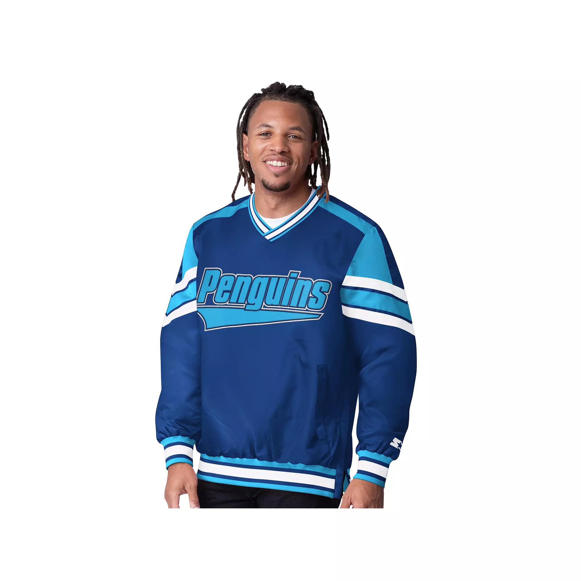 Men's Starter Blue Pittsburgh Penguins Reliver I V-Neck Pullover Jacket,  Product Image