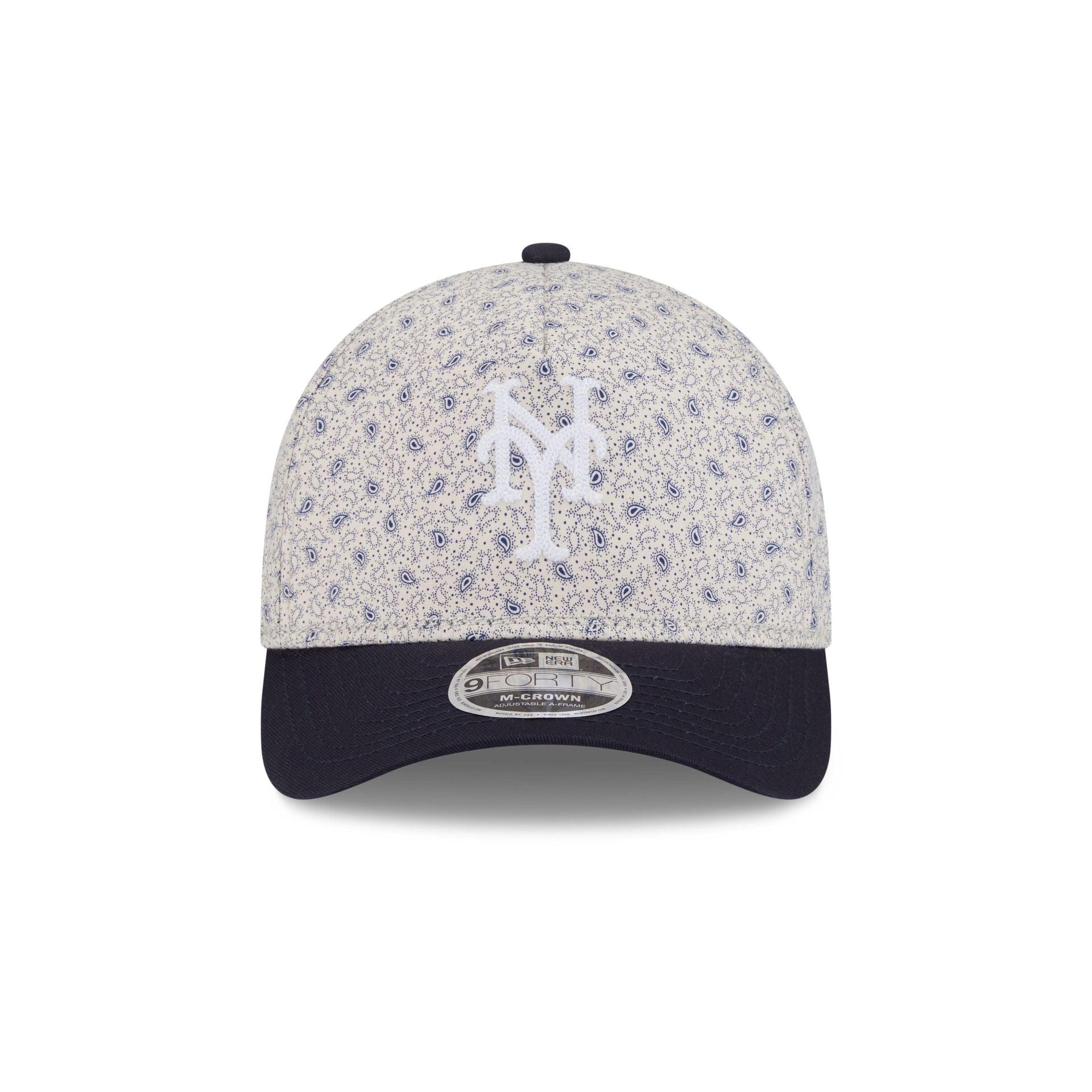 New York Mets Micro Print 9FORTY M-Crown A-Frame Adjustable Hat Male Product Image